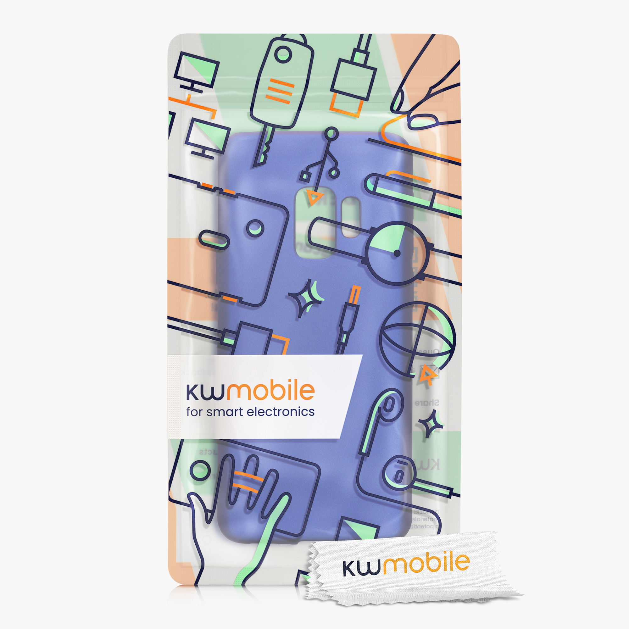 Kryt na mobil Galaxy S9 kwmobile metalický metalicky modrý