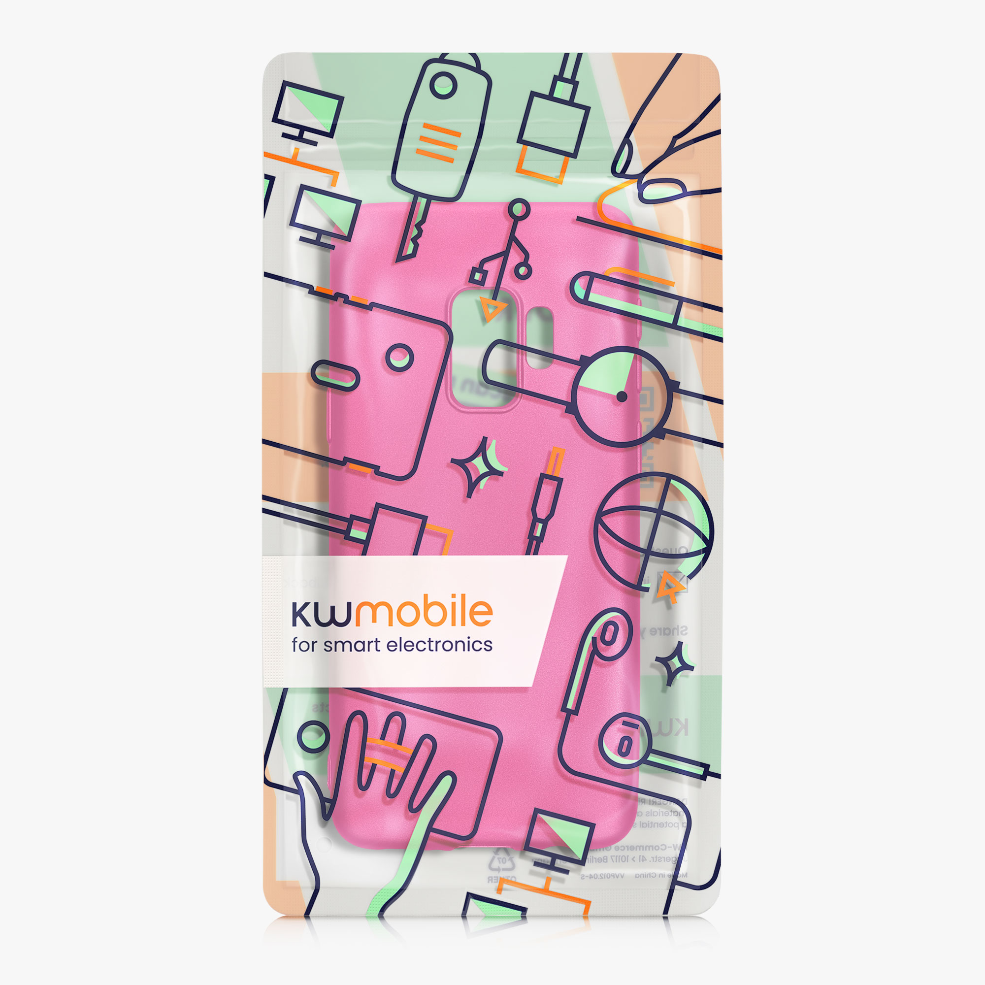 Kryt na mobil Galaxy S9 kwmobile metalický metalicky růžový