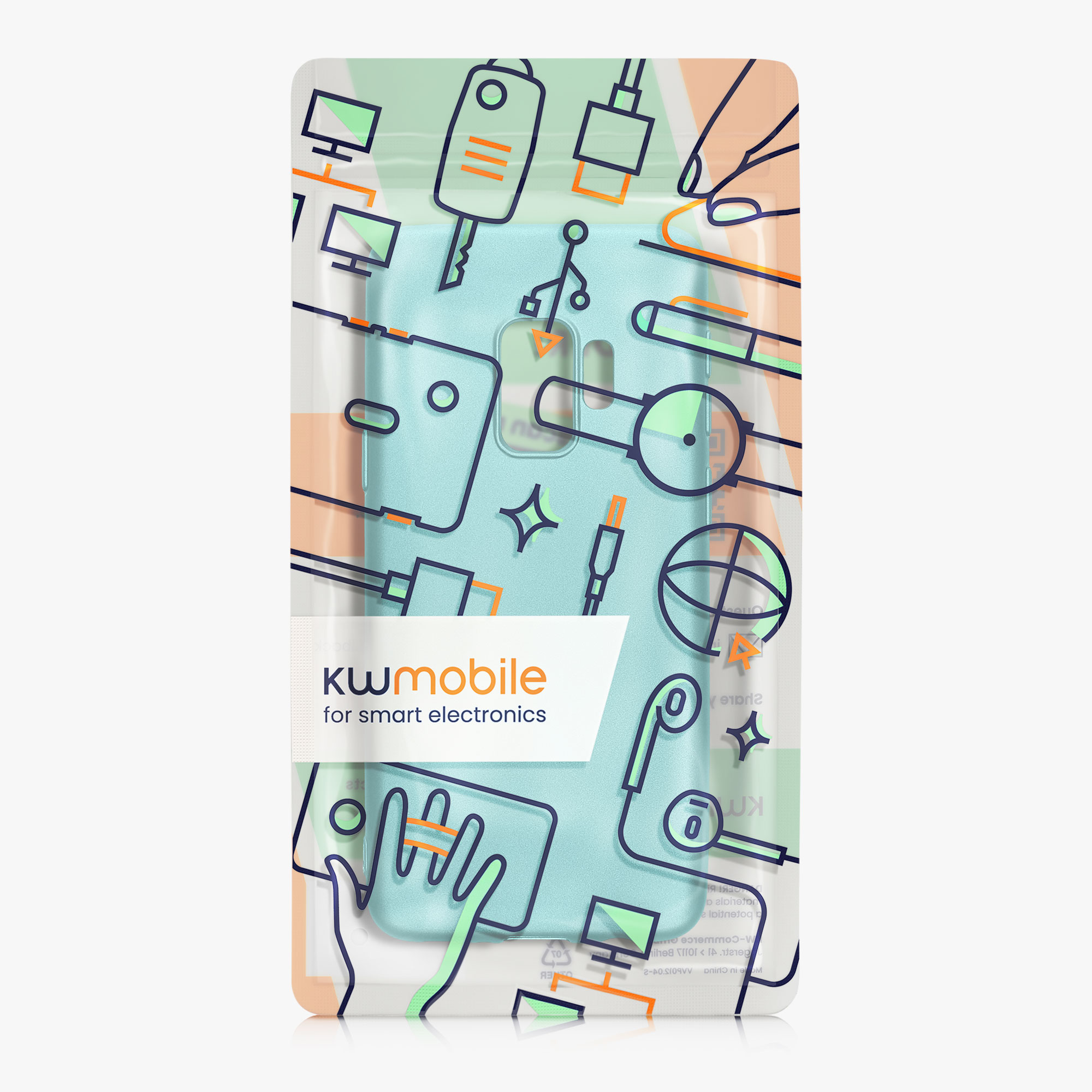 Kryt na mobil Galaxy S9 kwmobile metalický metalicky mátově zelený