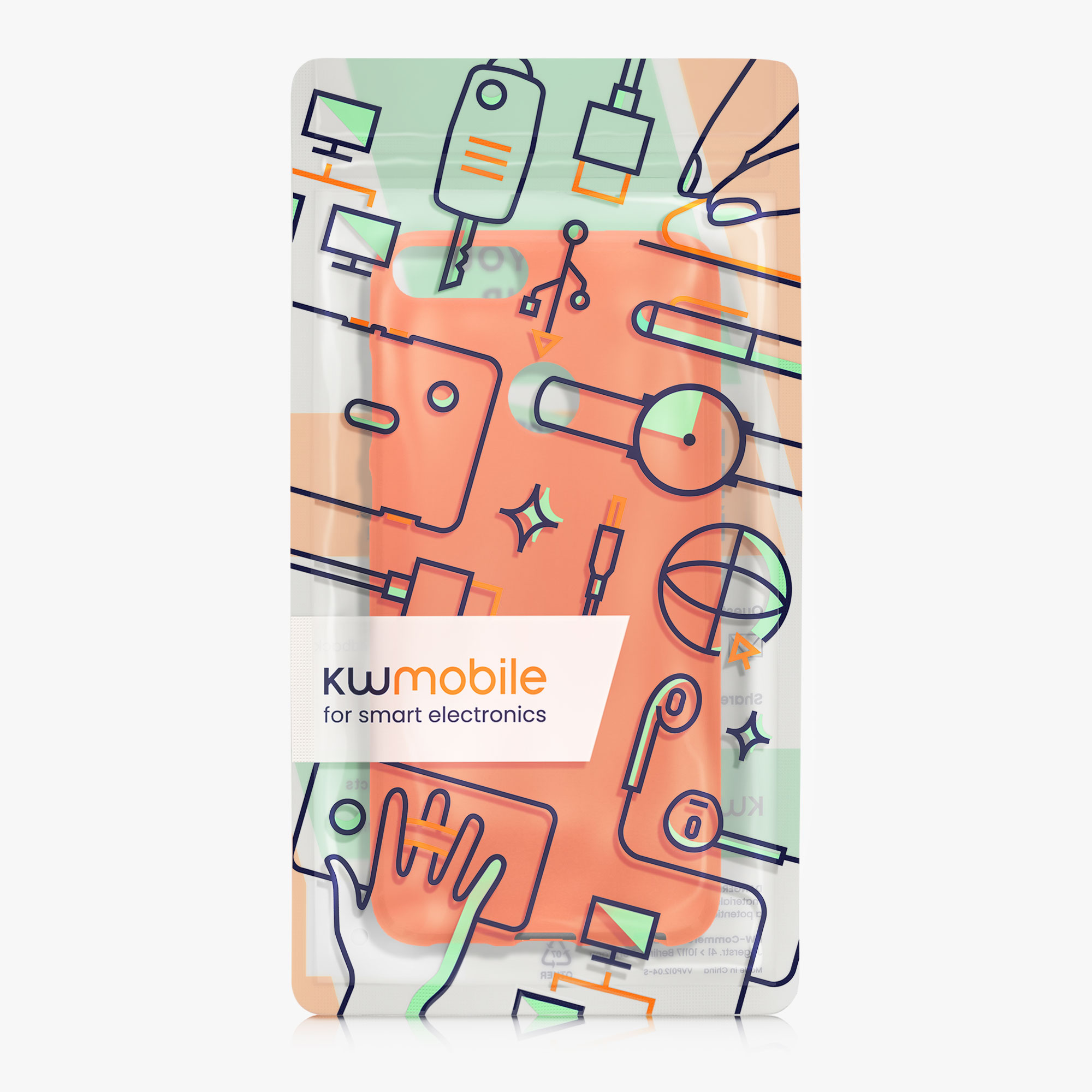 Kryt na mobil Huawei Enjoy 7S / P Smart (2017) kwmobile TPU neonová oranžová