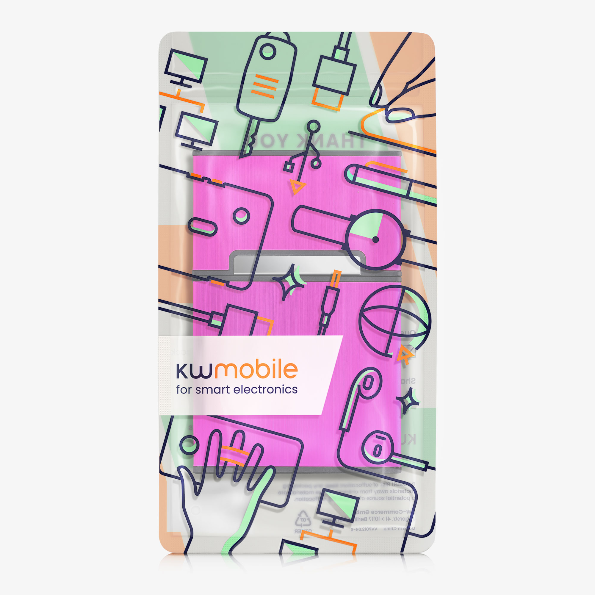 Pouzdro na cigarety kwmobile - cigarety - tmavě růžová