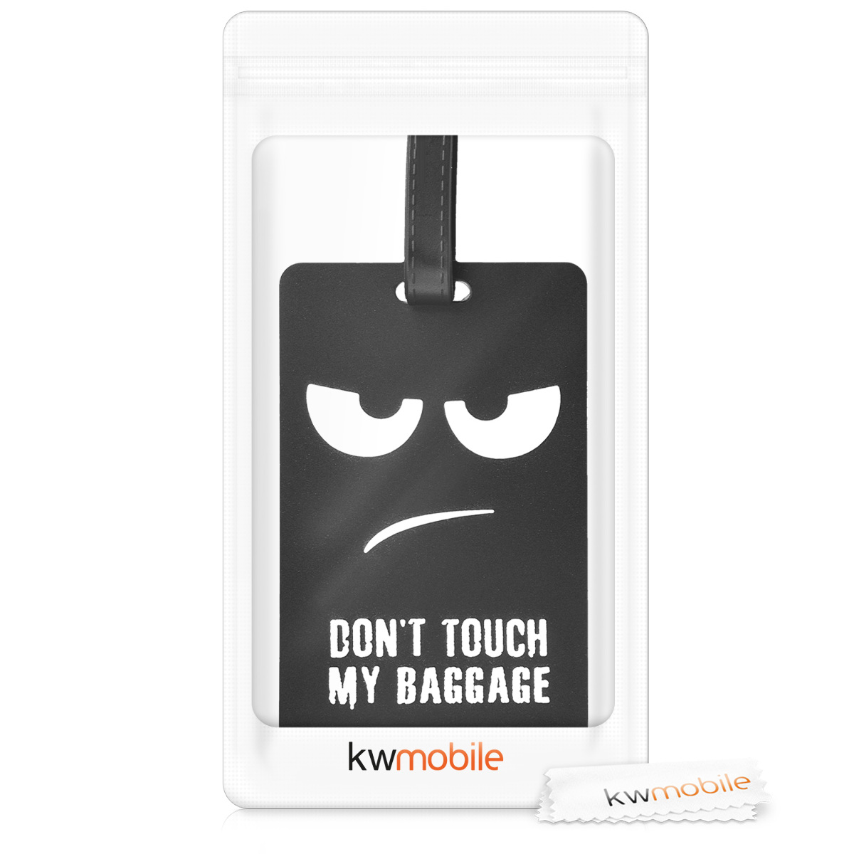 Řemínek na chytré hodinky kwmobile pro Travel Bag or Suitcase - Don't Touch My Baggage White / černá