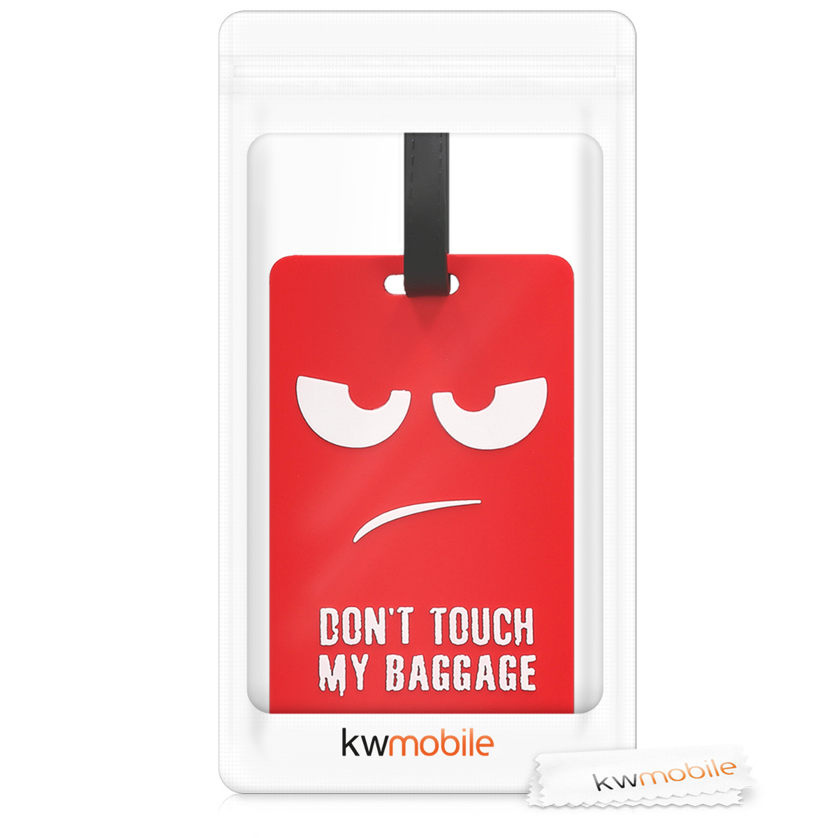 Řemínek na chytré hodinky kwmobile pro Travel Bag or Suitcase - Don't Touch My Baggage White / červená