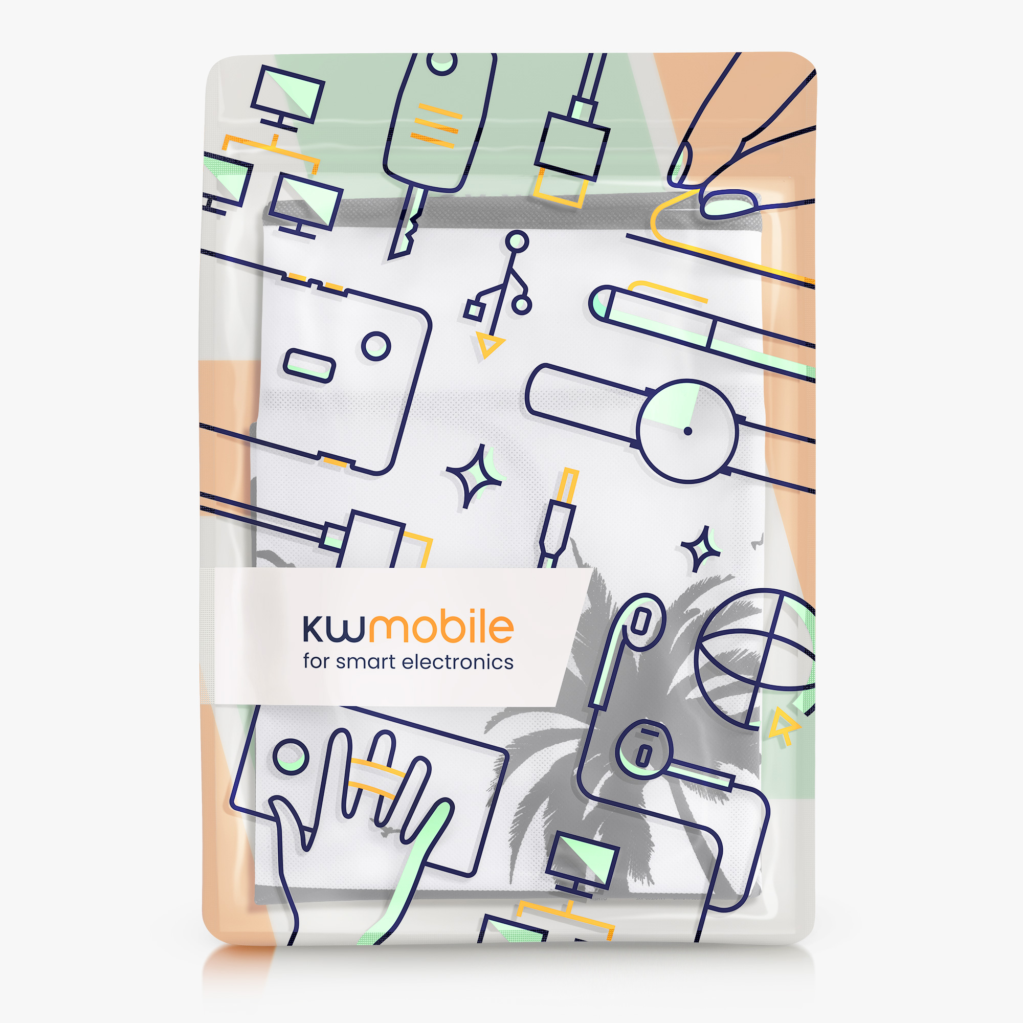 Protiprašný kryt monitoru kwmobile 27-28" relax in hammock - černá / bíl