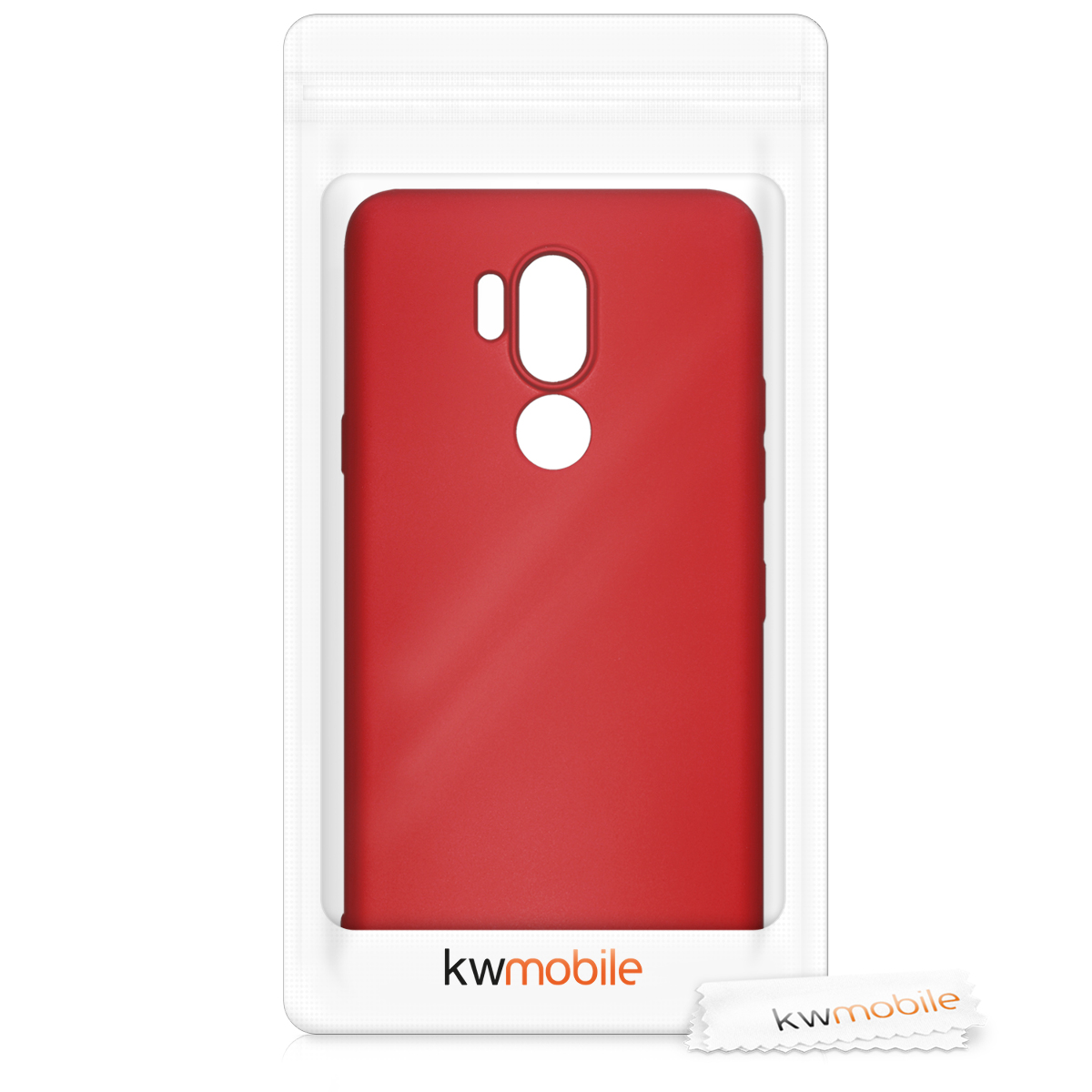 Kryt na mobil LG G7 ThinQ / Fit / One kwmobile TPU metalický metalická tmavě červená