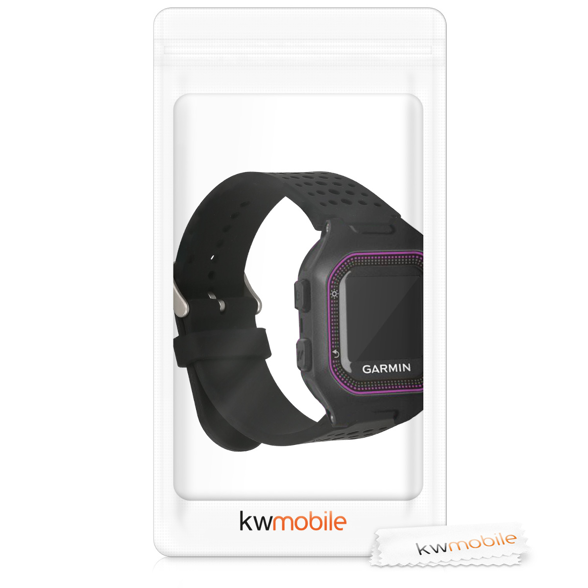 Řemínek Garmin Forerunner 25 (L) kwmobile silikon 1 ks černá