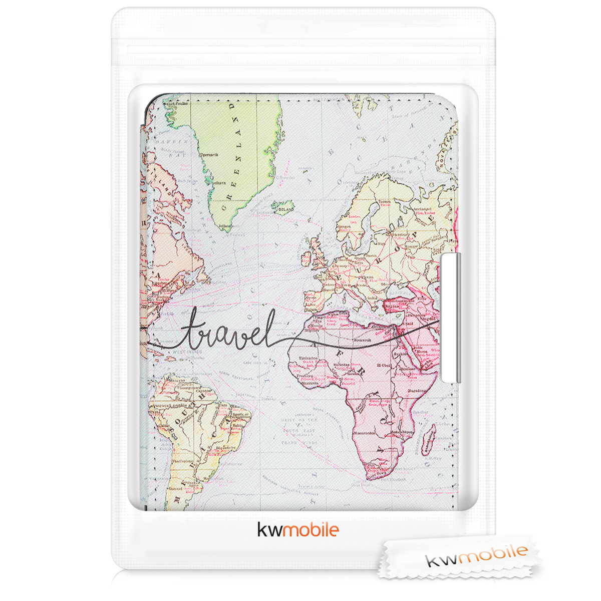 Pouzdro na čtečku kwmobile Kindle Paperwhite - Travel - černá / multicolor