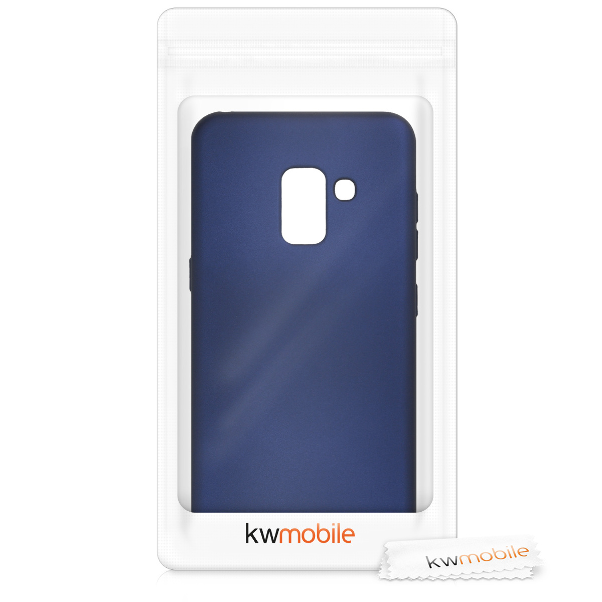 Metalický kryt na mobil Samsung Galaxy A8 (2018) kwmobile metalicky modrý