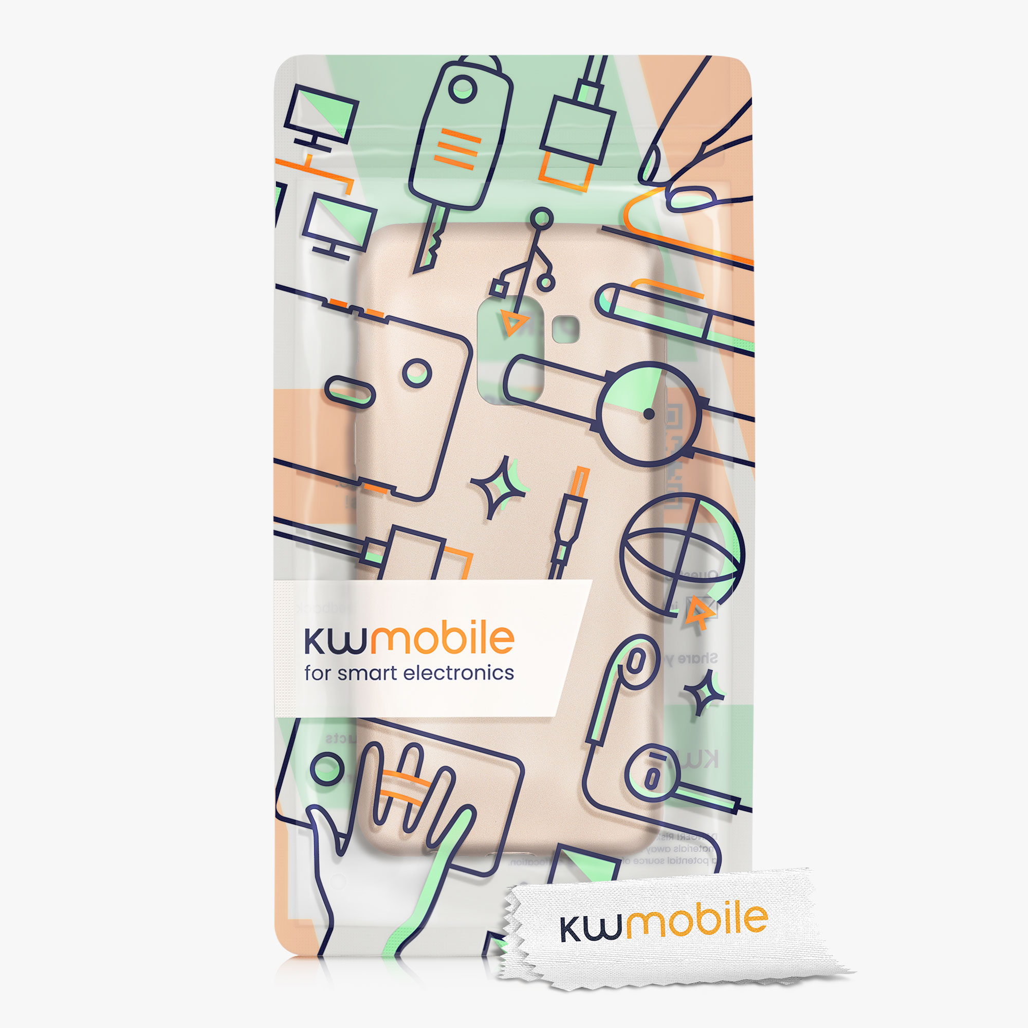 Metalický kryt na mobil Samsung Galaxy A8 (2018) kwmobile metalicky zlatý