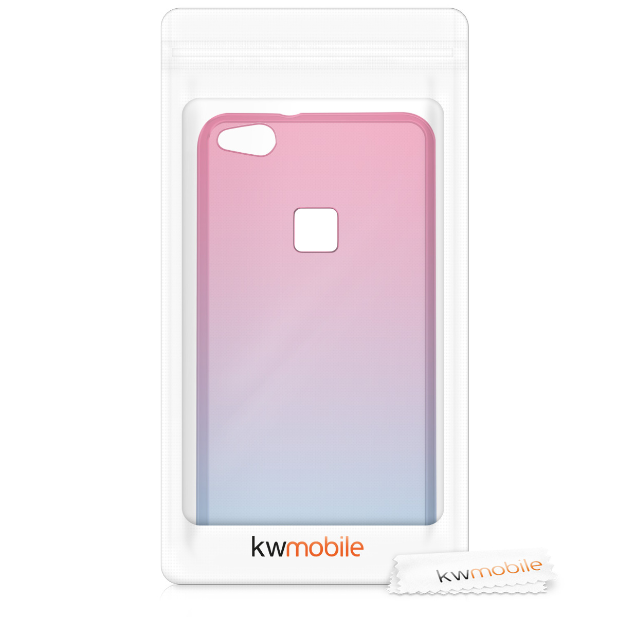 Kryt kwmobile pro Huawei P10 Lite, dvoubarevná tmavě růžová / modrá / transparentní
