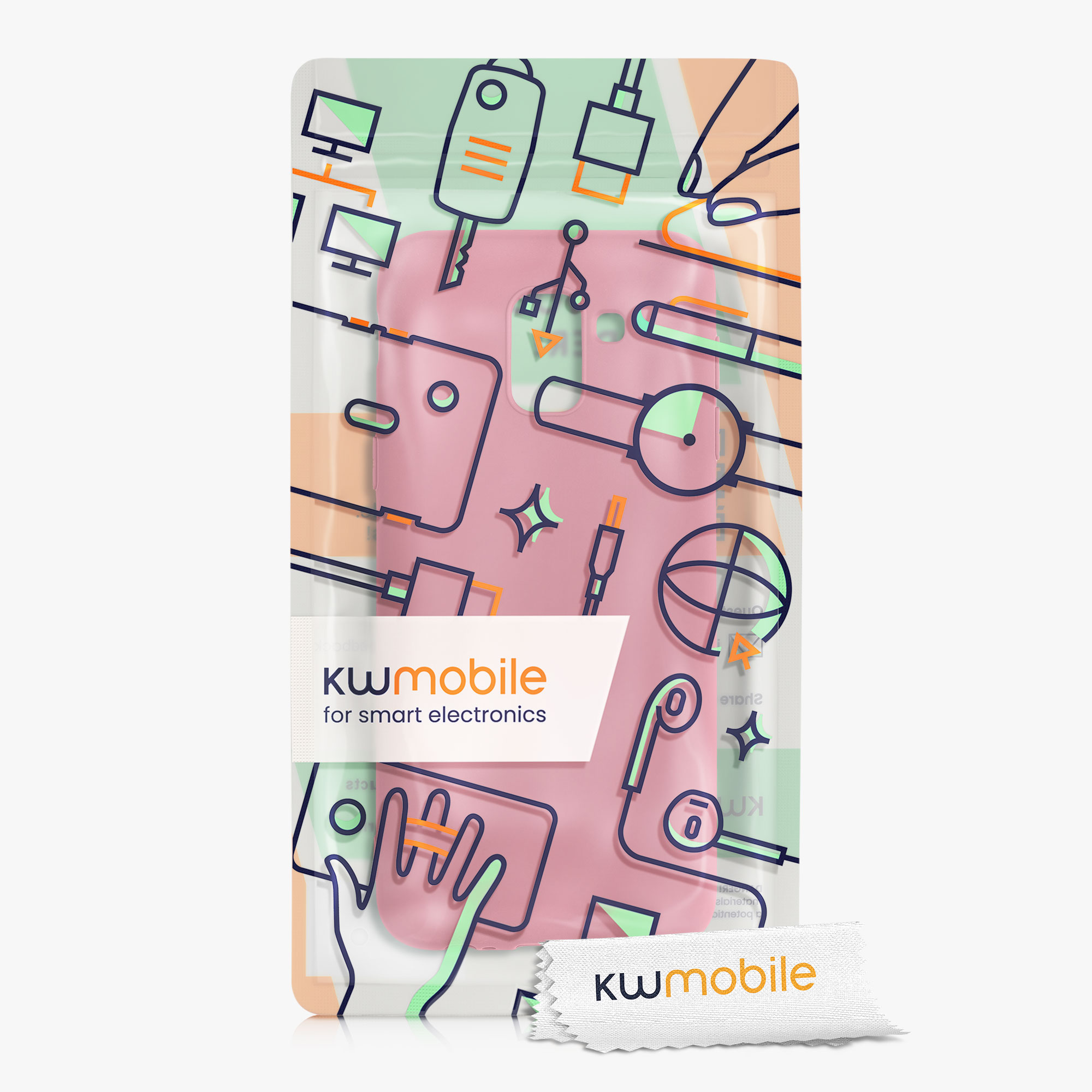 Kryt na mobil Samsung Galaxy J6 kwmobile TPU tmavě růžový
