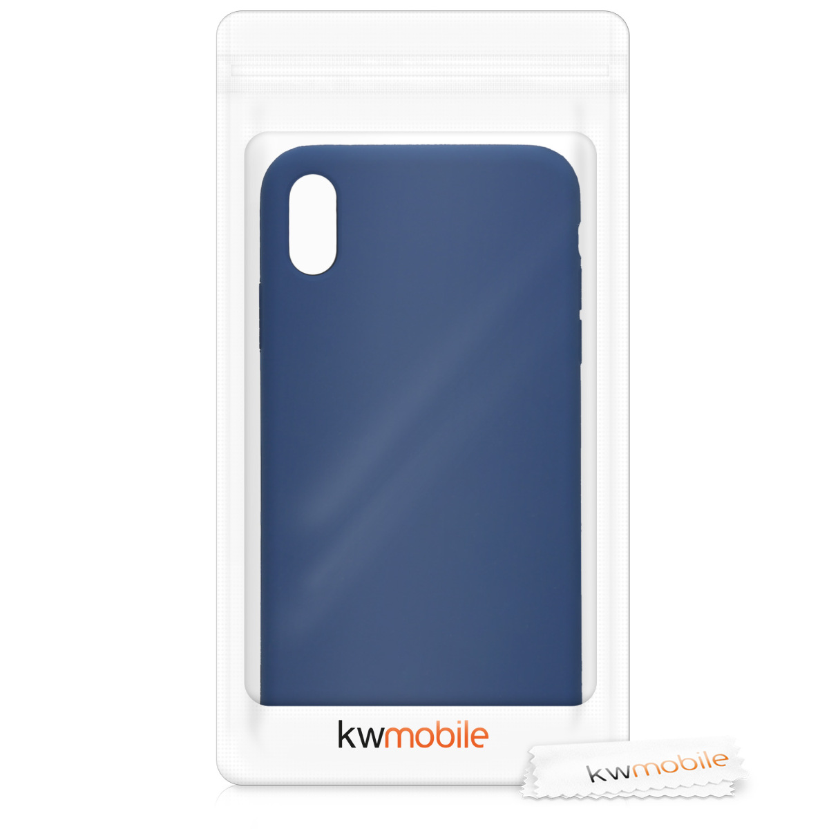 Silikonový kryt na mobil kwmobile pro Apple iPhone XS Max - námořnická modrá