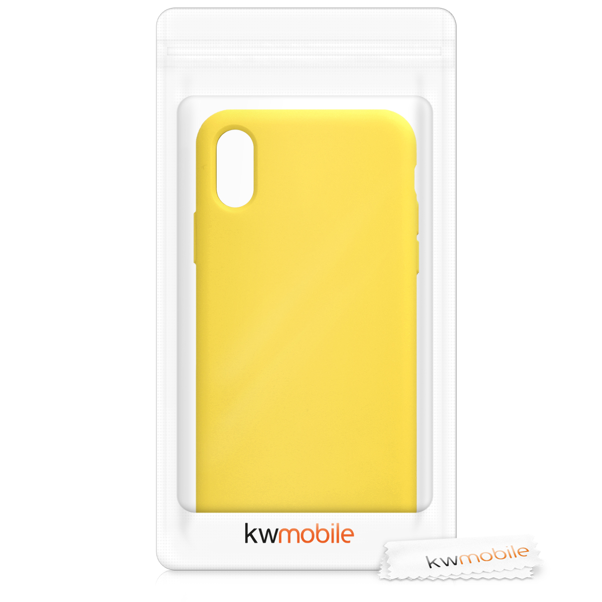 Silikonový kryt na mobil kwmobile pro Apple iPhone XS Max - zářivě žlutá