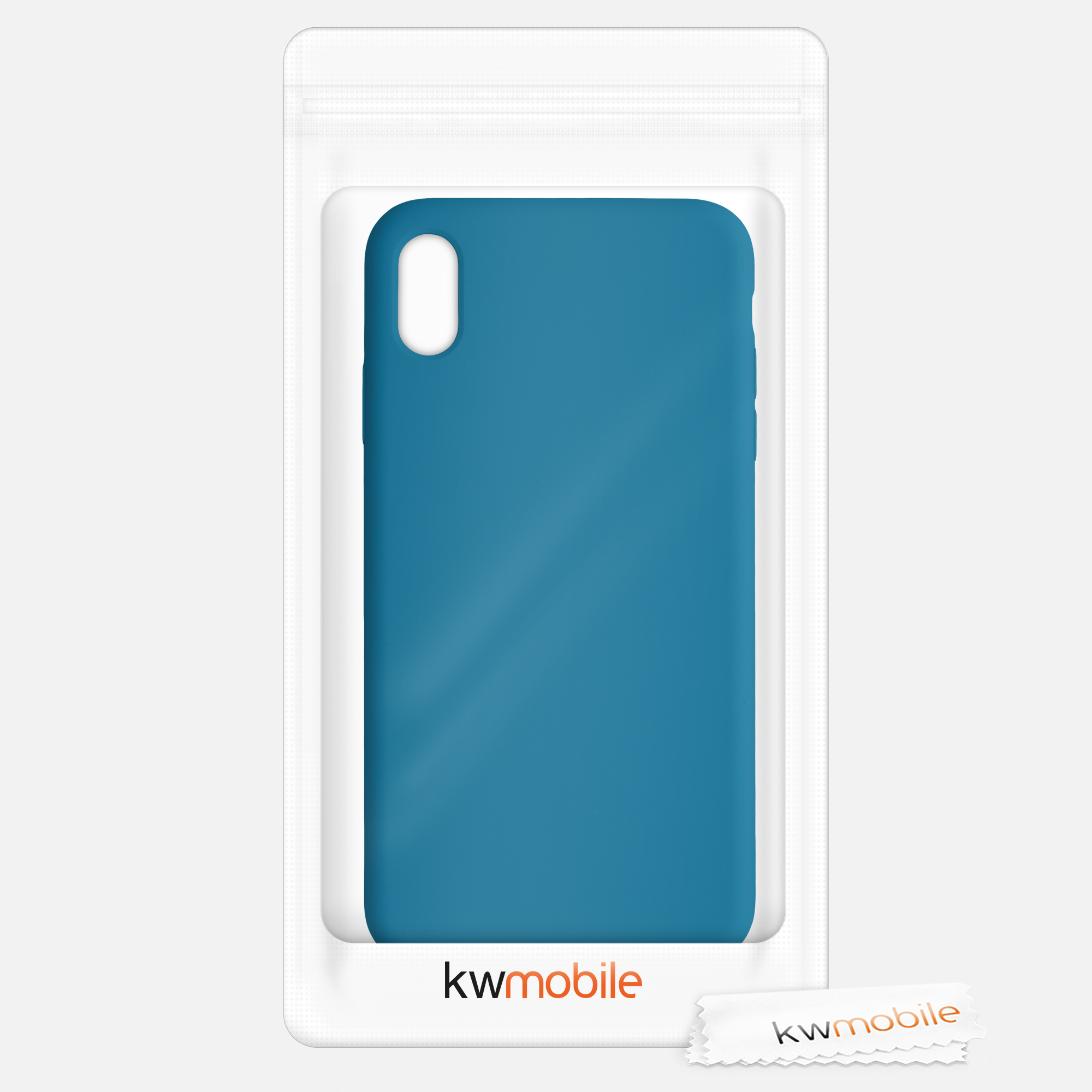 Silikonový kryt na mobil kwmobile pro Apple iPhone XS Max - karibská modrá