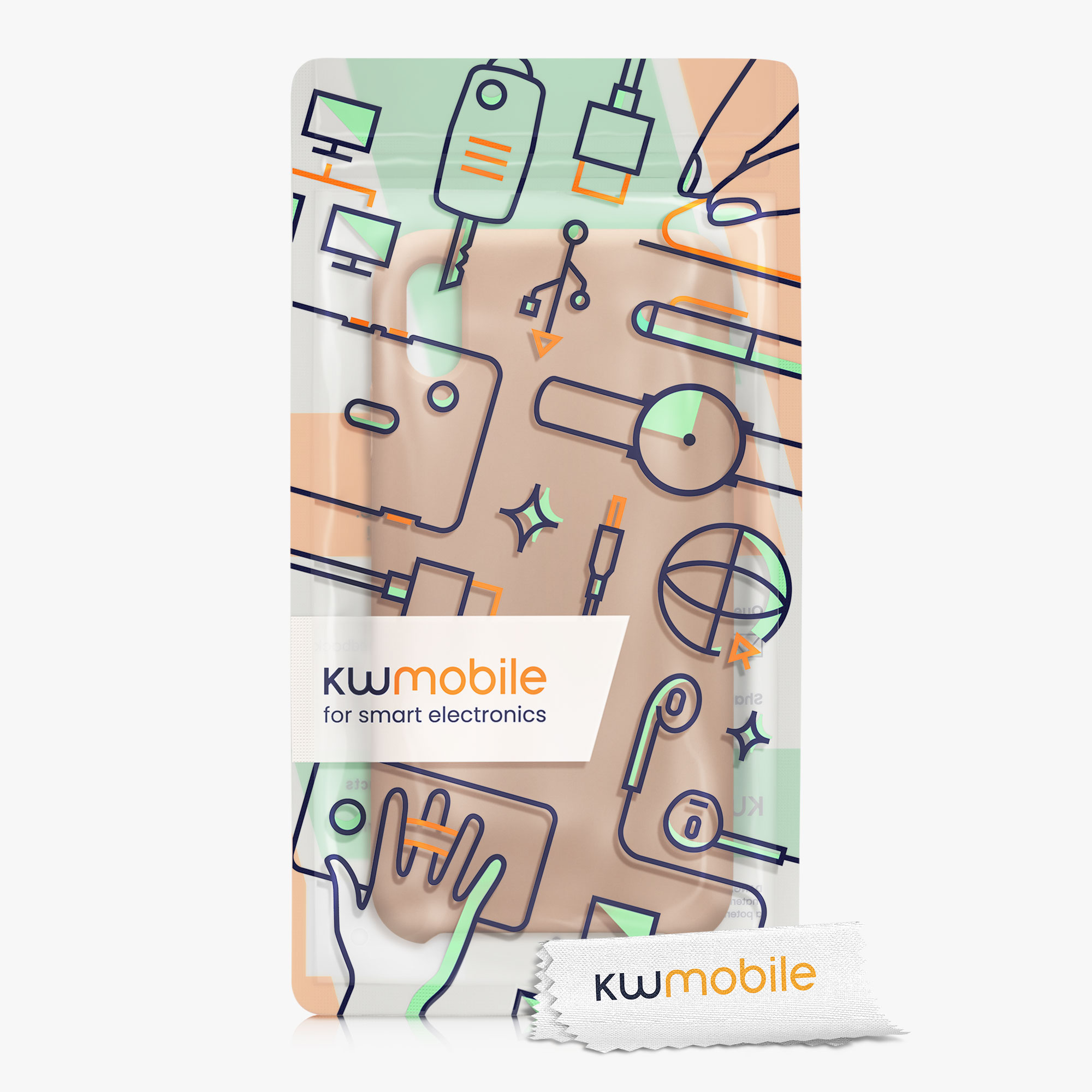Silikonový kryt na mobil kwmobile pro Apple iPhone XS Max - cappuccino