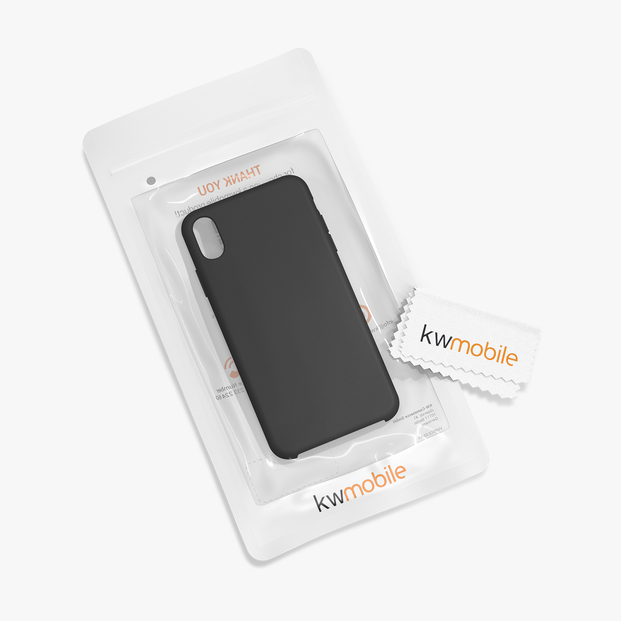 Silikonový kryt na mobil kwmobile pro Apple iPhone XR - černá