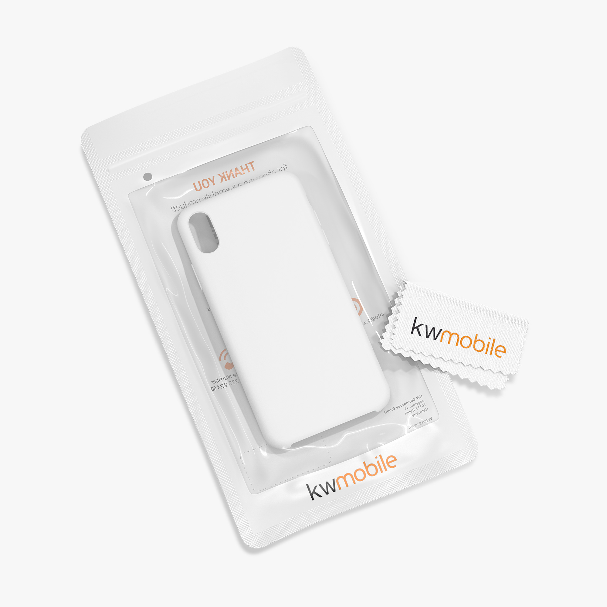 Silikonový kryt na mobil kwmobile pro Apple iPhone XR - bílá
