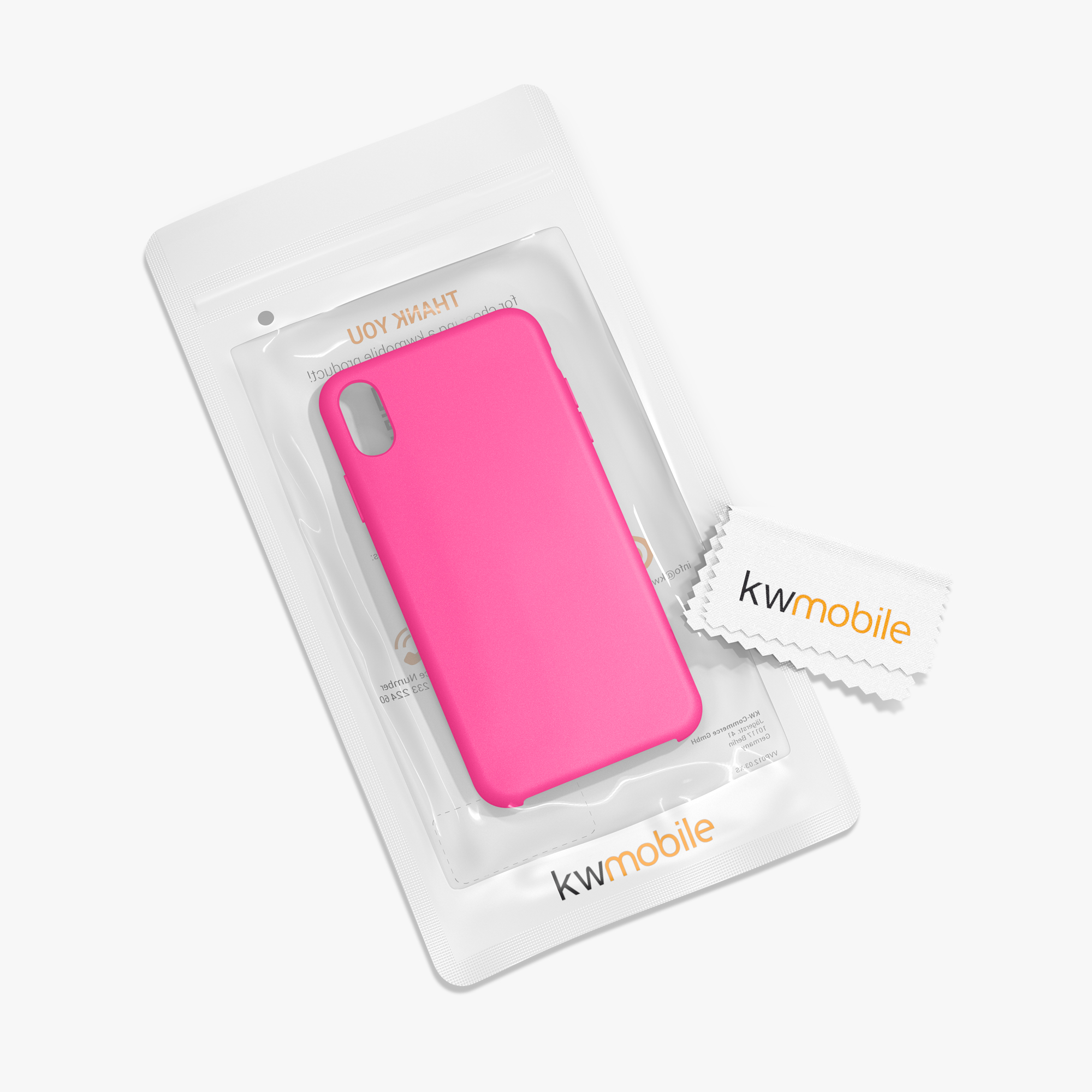 Silikonový kryt na mobil kwmobile pro Apple iPhone XR - neonově růžová