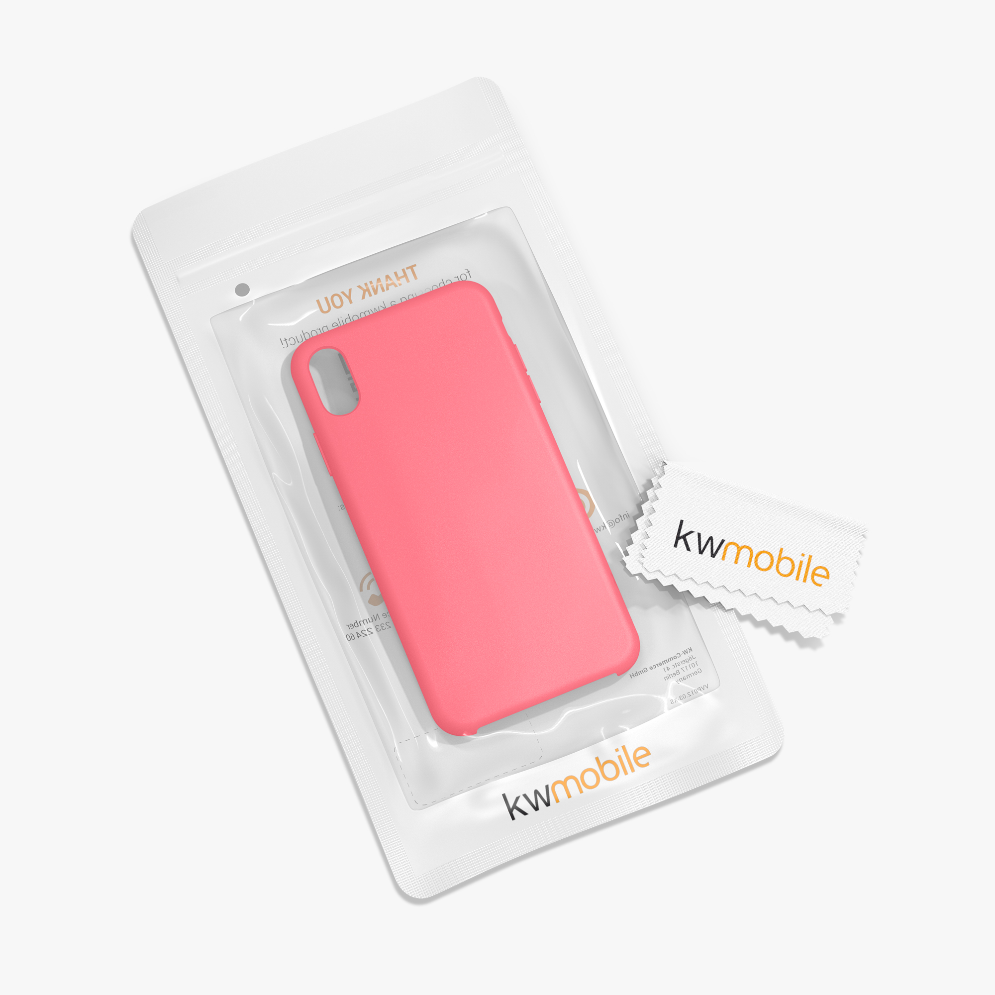 Silikonový kryt na mobil kwmobile pro Apple iPhone XR - neonově korálová