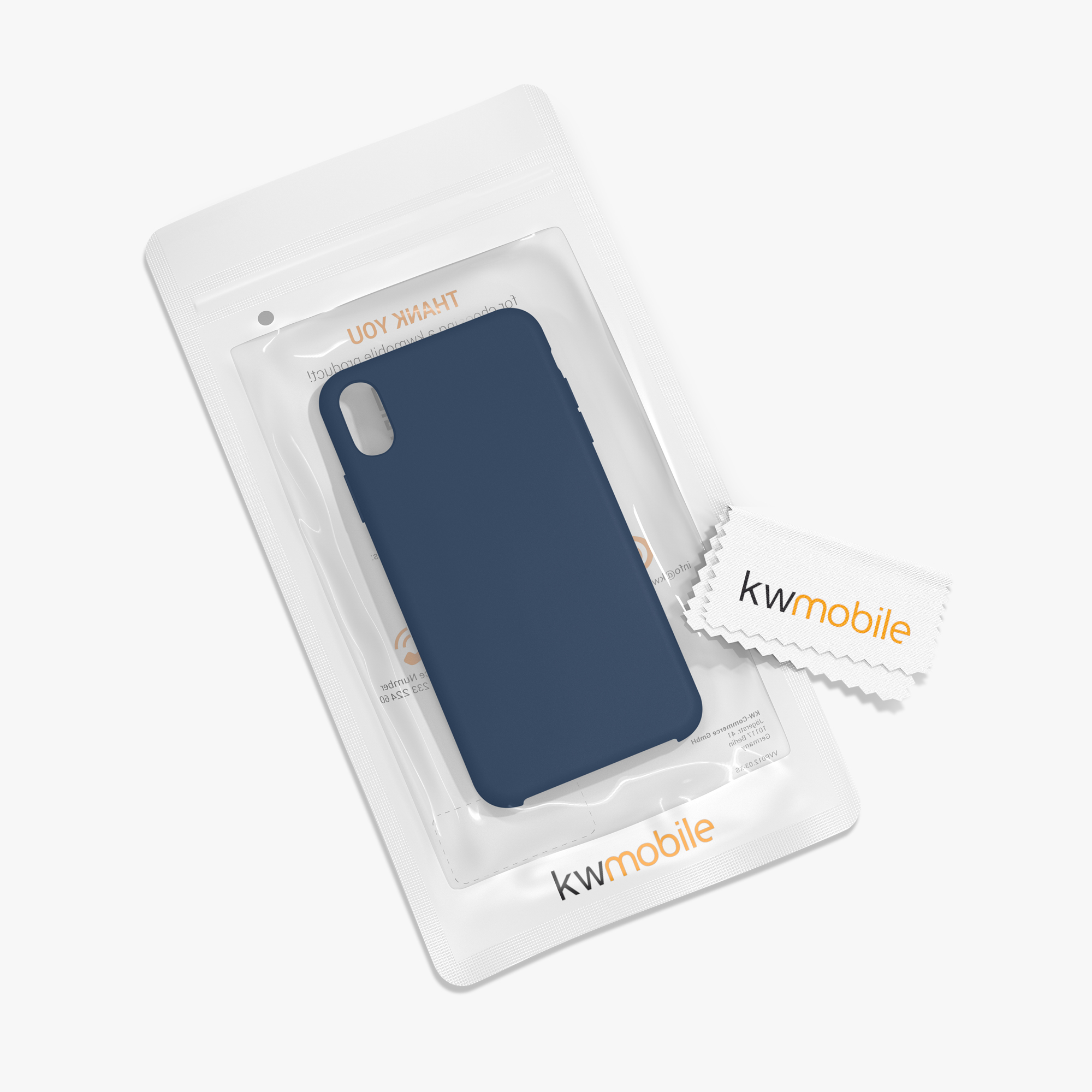 Silikonový kryt na mobil kwmobile pro Apple iPhone XR - námořnická modrá