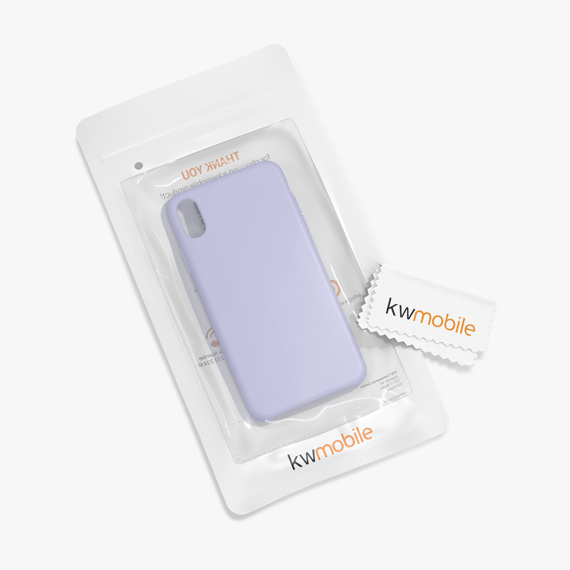 Silikonový kryt na mobil kwmobile pro Apple iPhone XR - světle levandulová