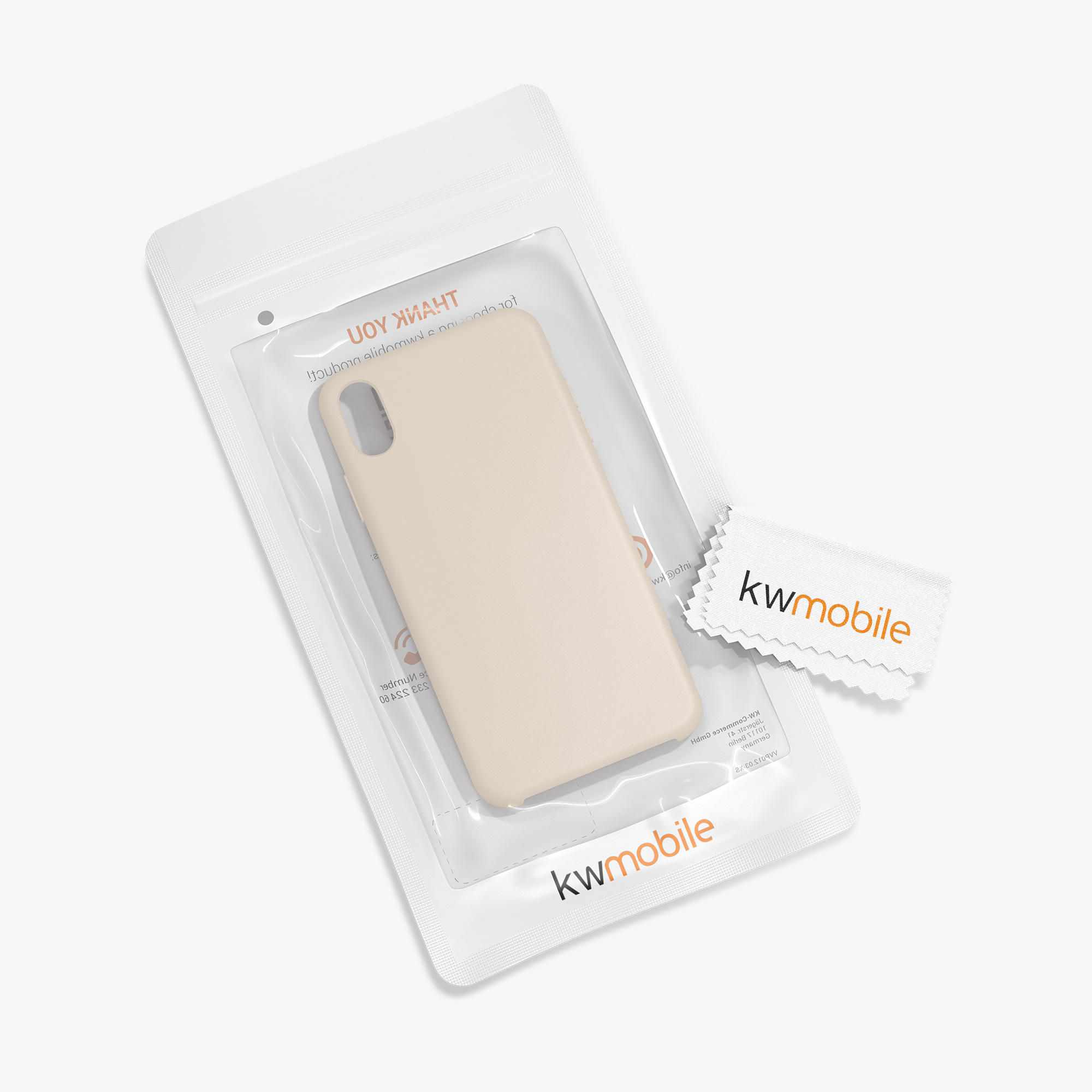 Silikonový kryt na mobil kwmobile pro Apple iPhone XR - perleťová