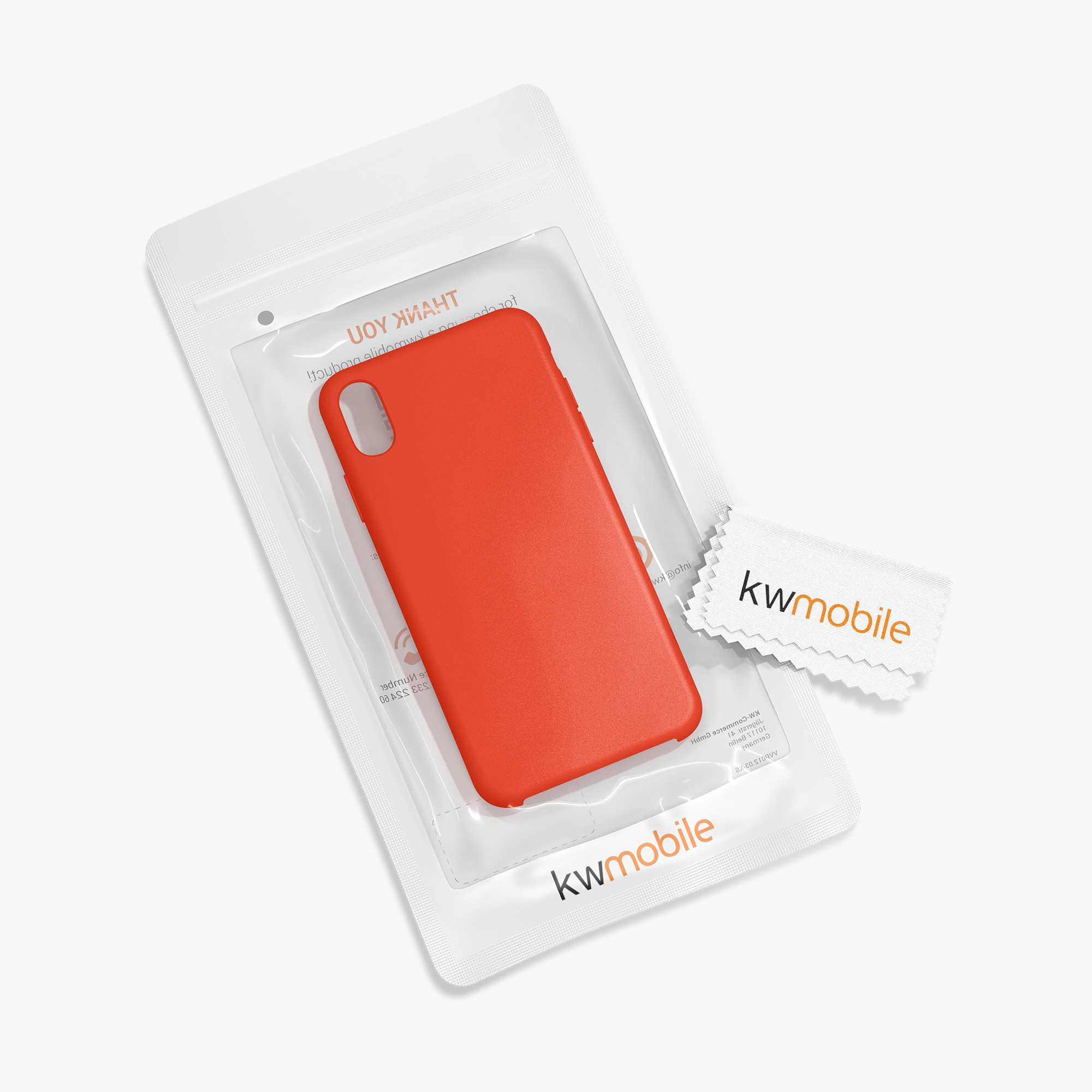 Silikonový kryt na mobil kwmobile pro Apple iPhone XR - rajčatově červená