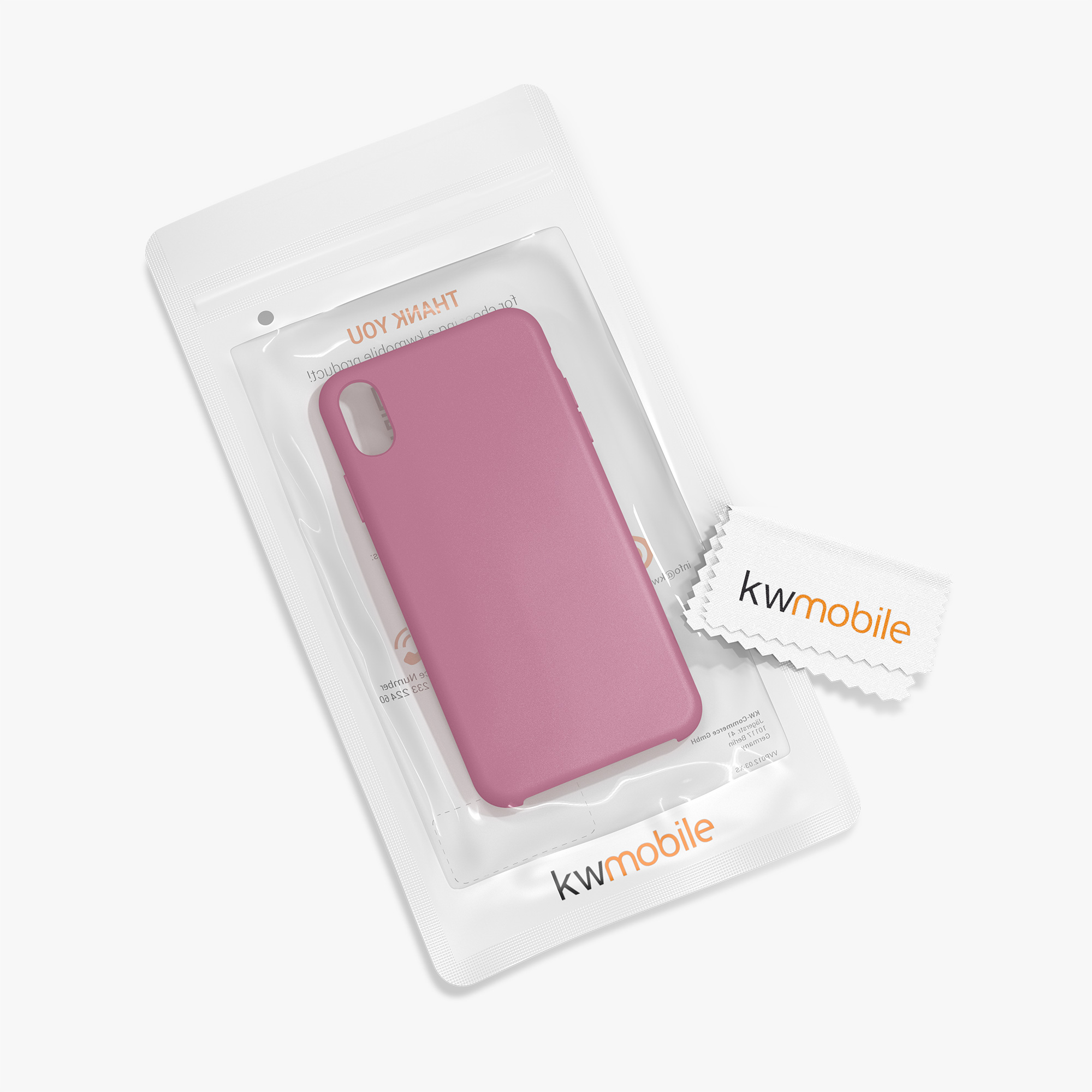 Silikonový kryt na mobil kwmobile pro Apple iPhone XR - tmavě růžová