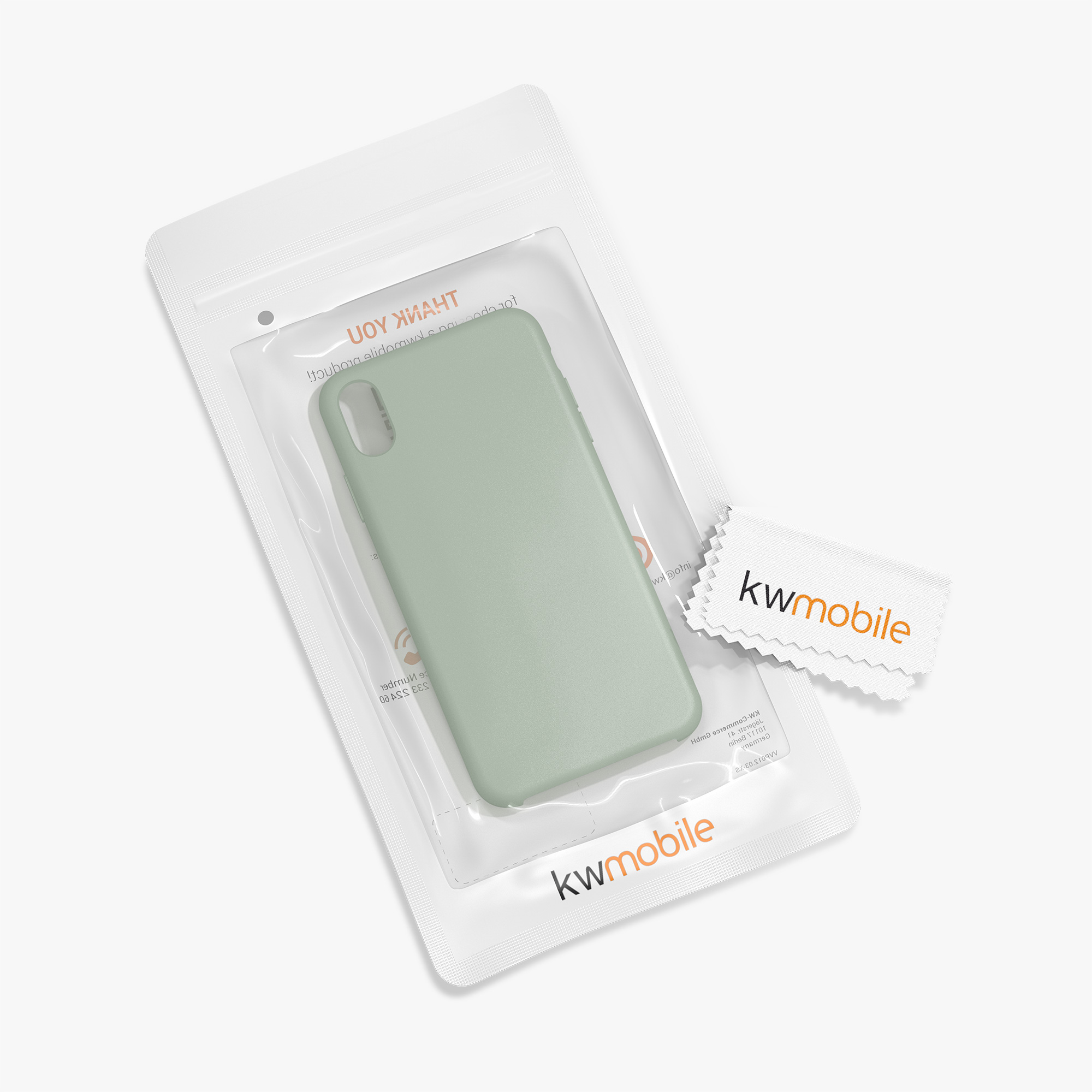 Silikonový kryt na mobil kwmobile pro Apple iPhone XR - šedozelená