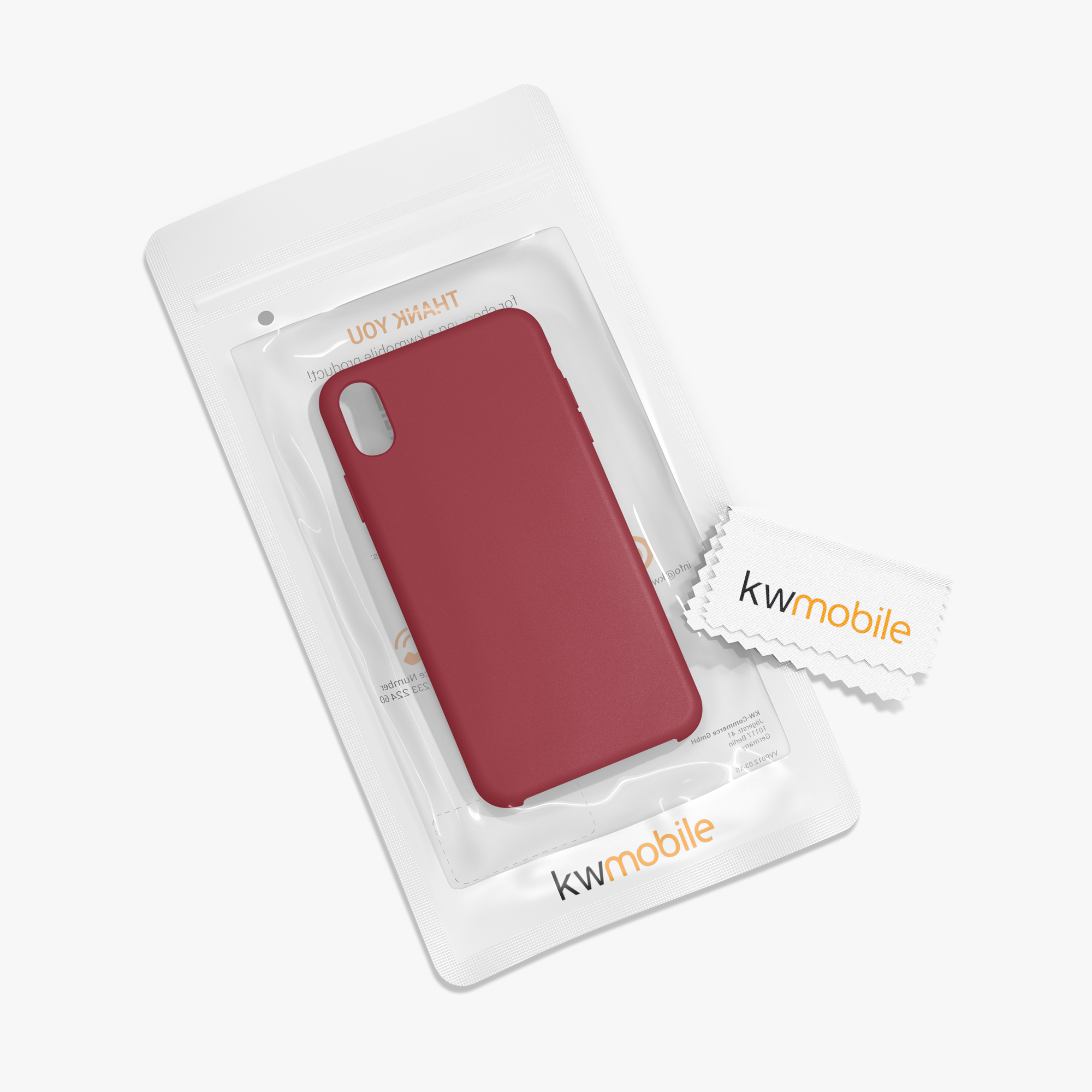 Silikonový kryt na mobil kwmobile pro Apple iPhone XR - tmavě červená