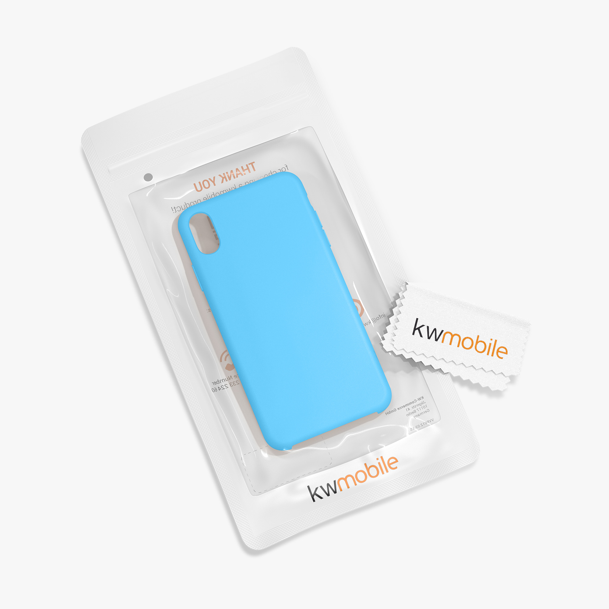 Silikonový kryt na mobil kwmobile pro Apple iPhone XR - světle modrá