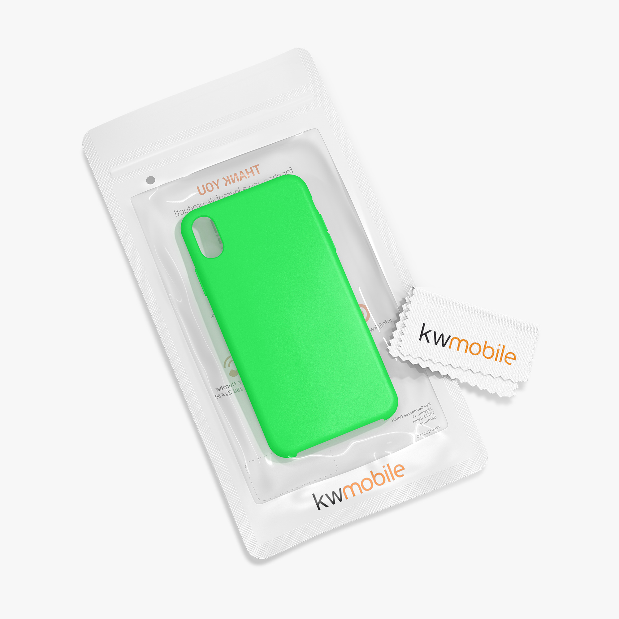 Silikonový kryt na mobil kwmobile pro Apple iPhone XR - neonově zelená