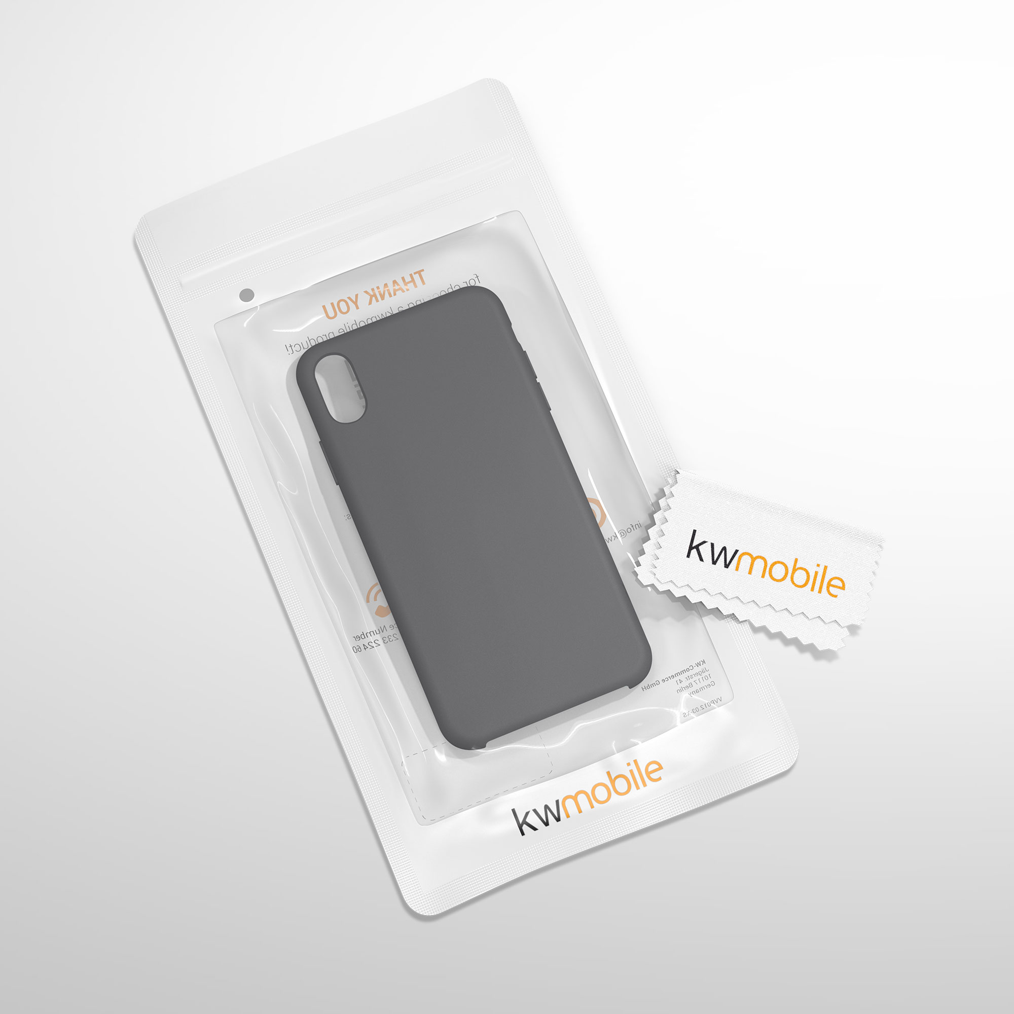 Silikonový kryt na mobil kwmobile pro Apple iPhone XR - matná černá