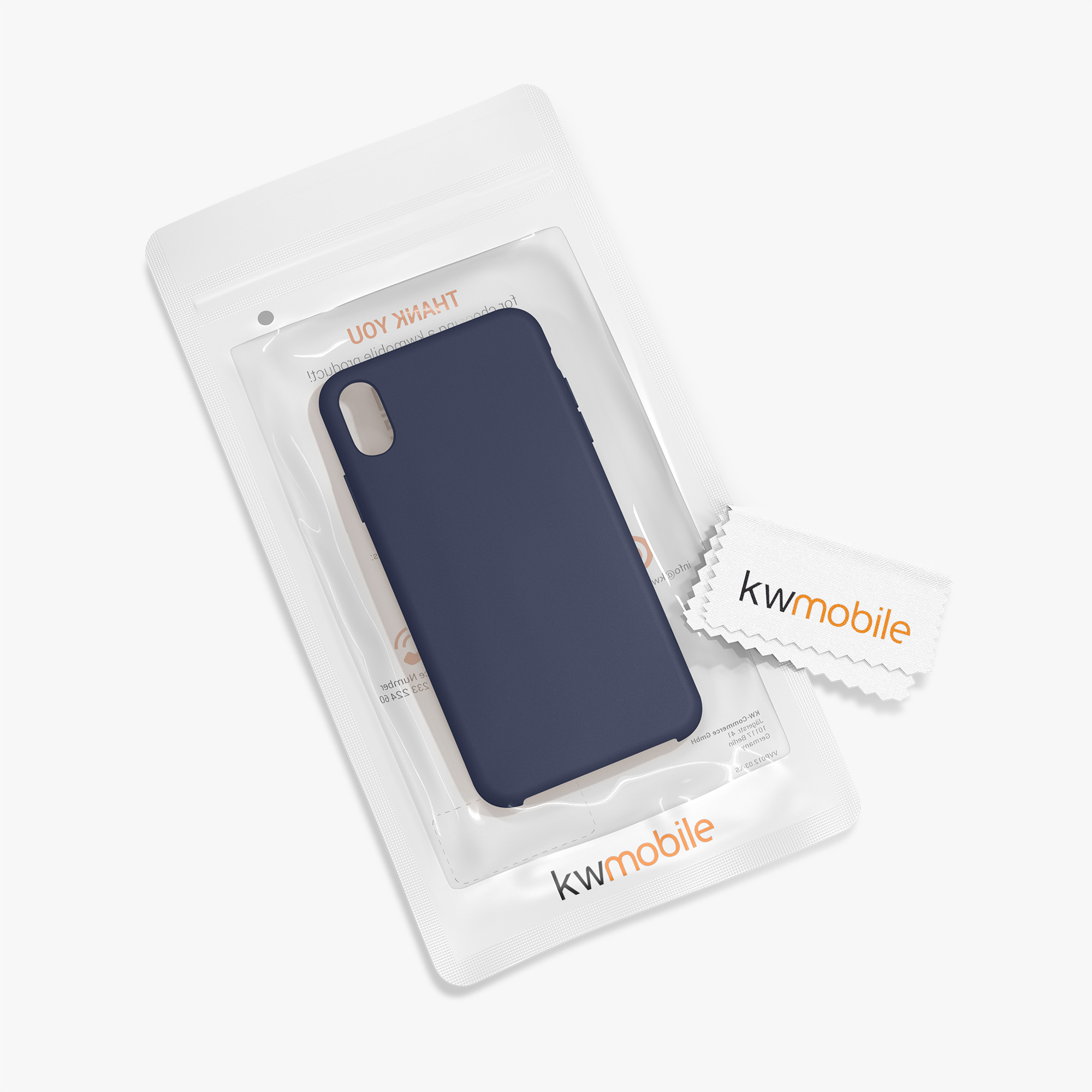 Silikonový kryt na mobil kwmobile pro Apple iPhone XR - matná tmavě modrá