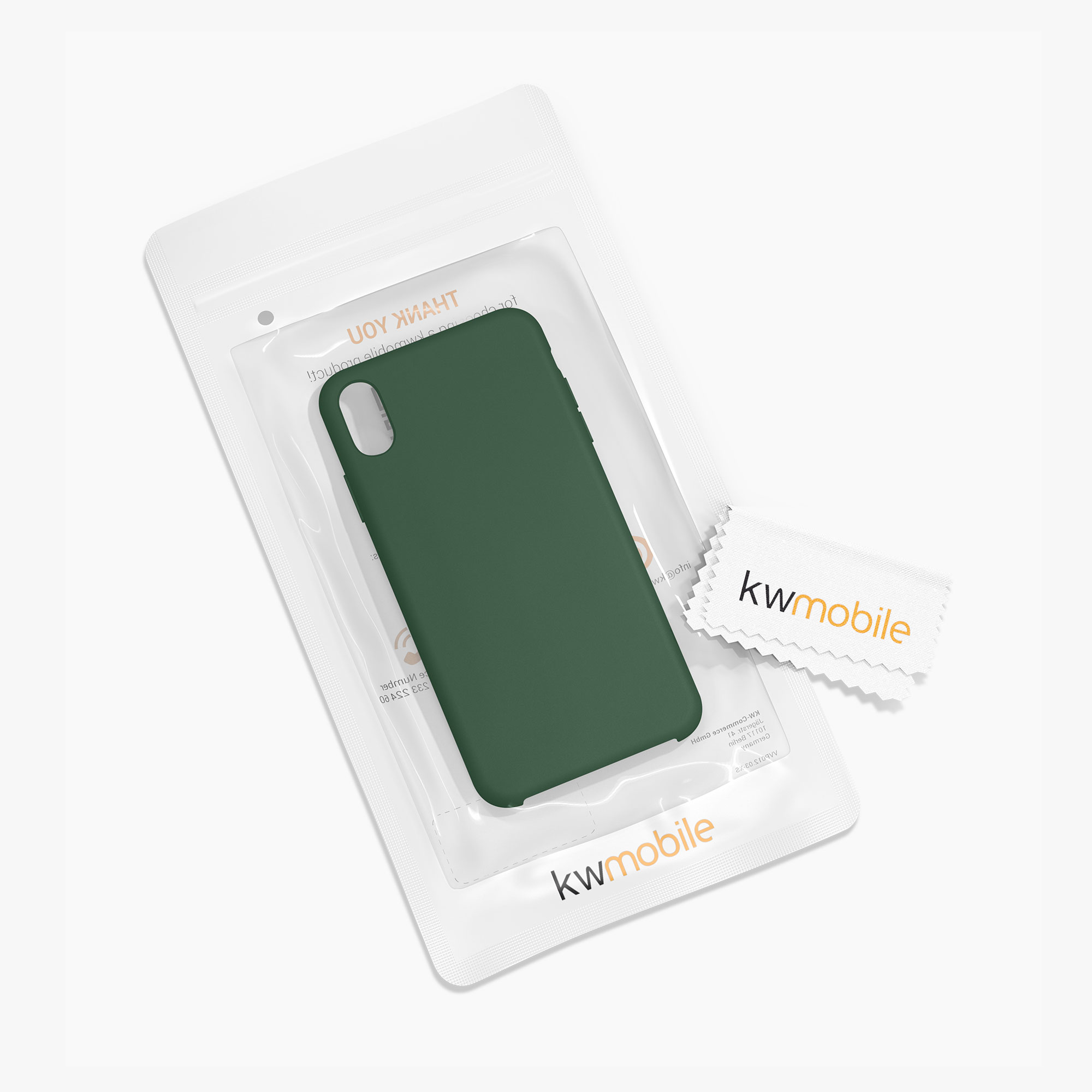 Silikonový kryt na mobil kwmobile pro Apple iPhone XR - tmavě zelená