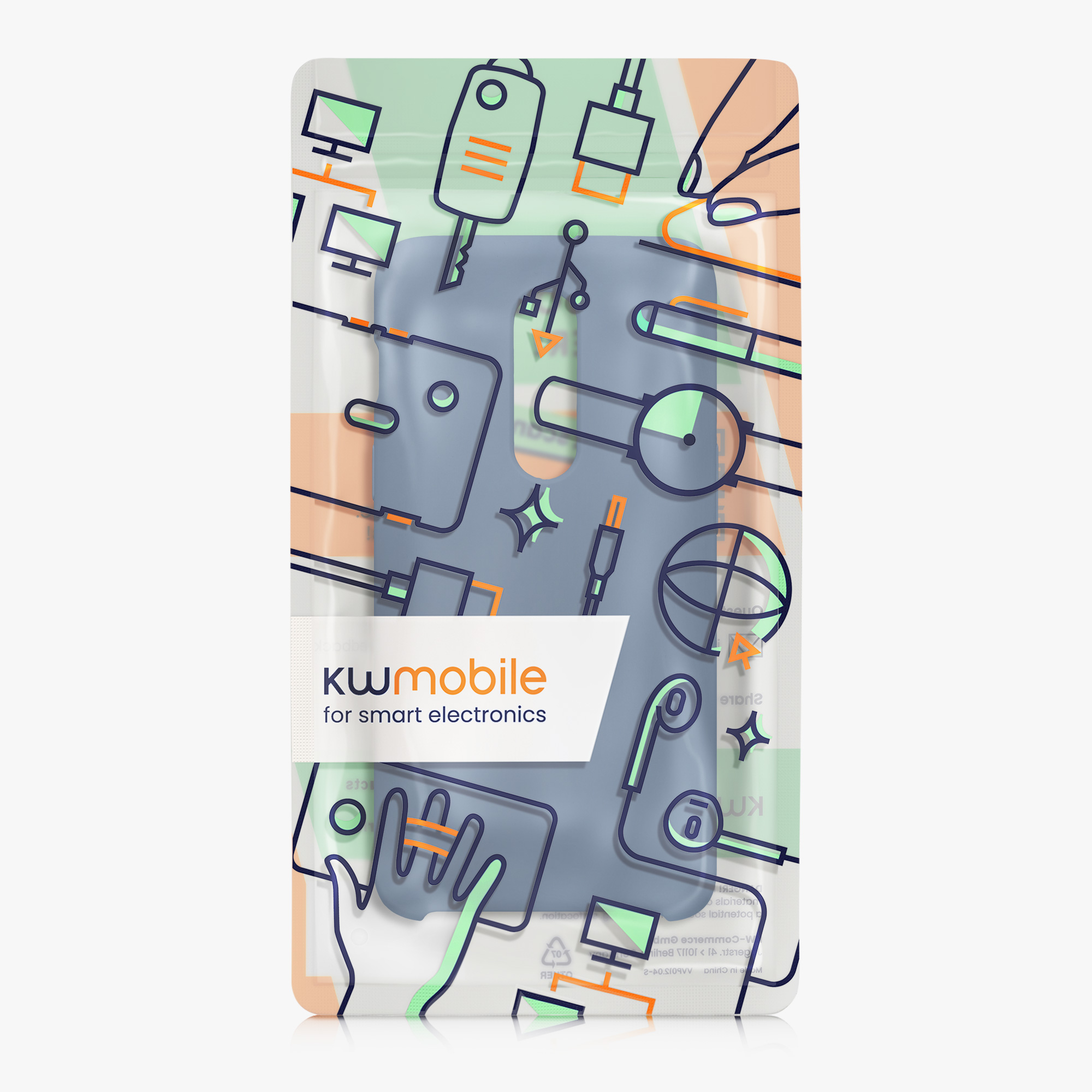 Kryt na mobil OnePlus 6 kwmobile TPU námořnická modrá