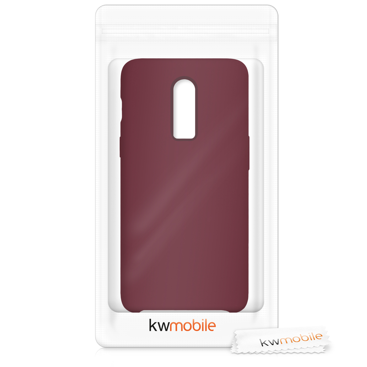 Kryt na mobil OnePlus 6 kwmobile TPU červená rebarbora