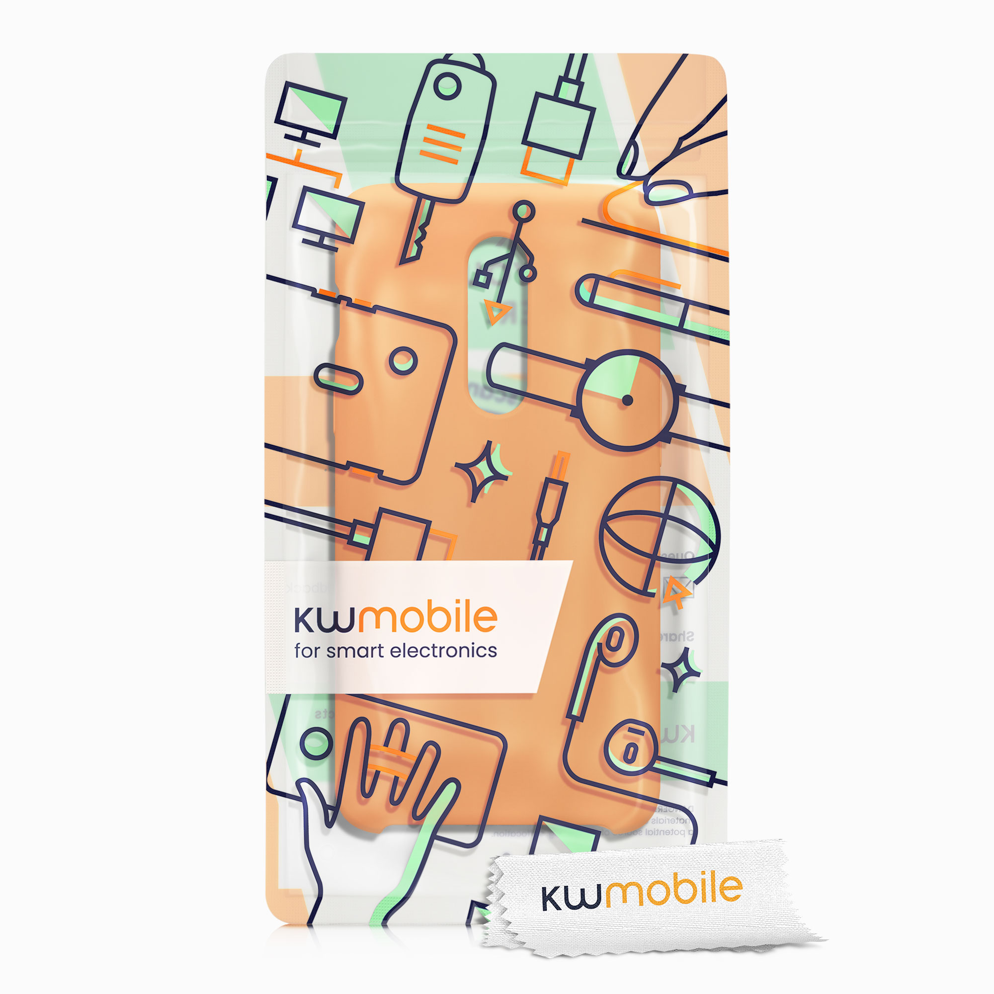 Kryt na mobil OnePlus 6 kwmobile TPU ovocná oranžová