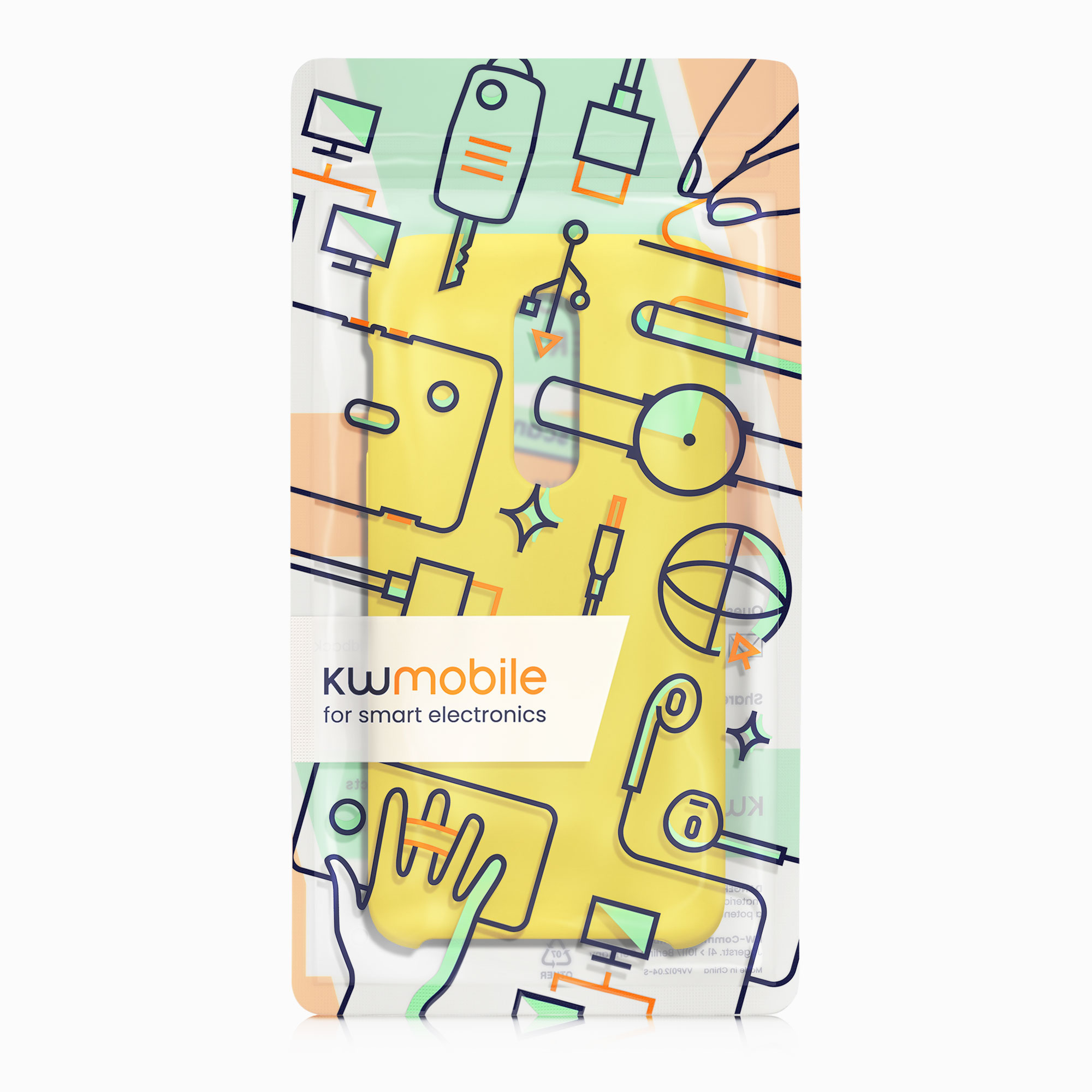 Kryt na mobil OnePlus 6 kwmobile TPU zářivá žlutá