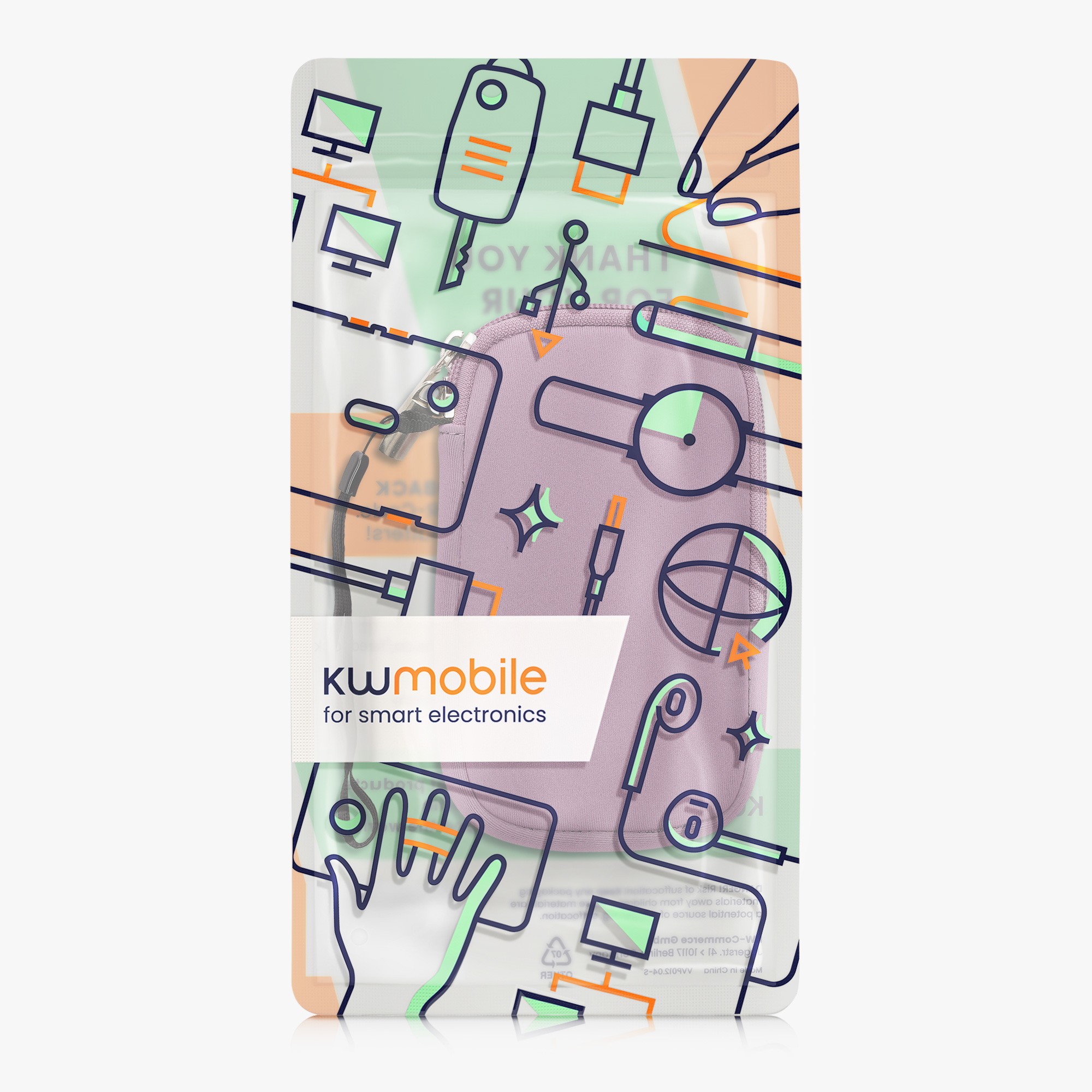 Univerzální pouzdro na mobil kwmobile pro Universal Phone Pouch Size M, sleeve in lavender