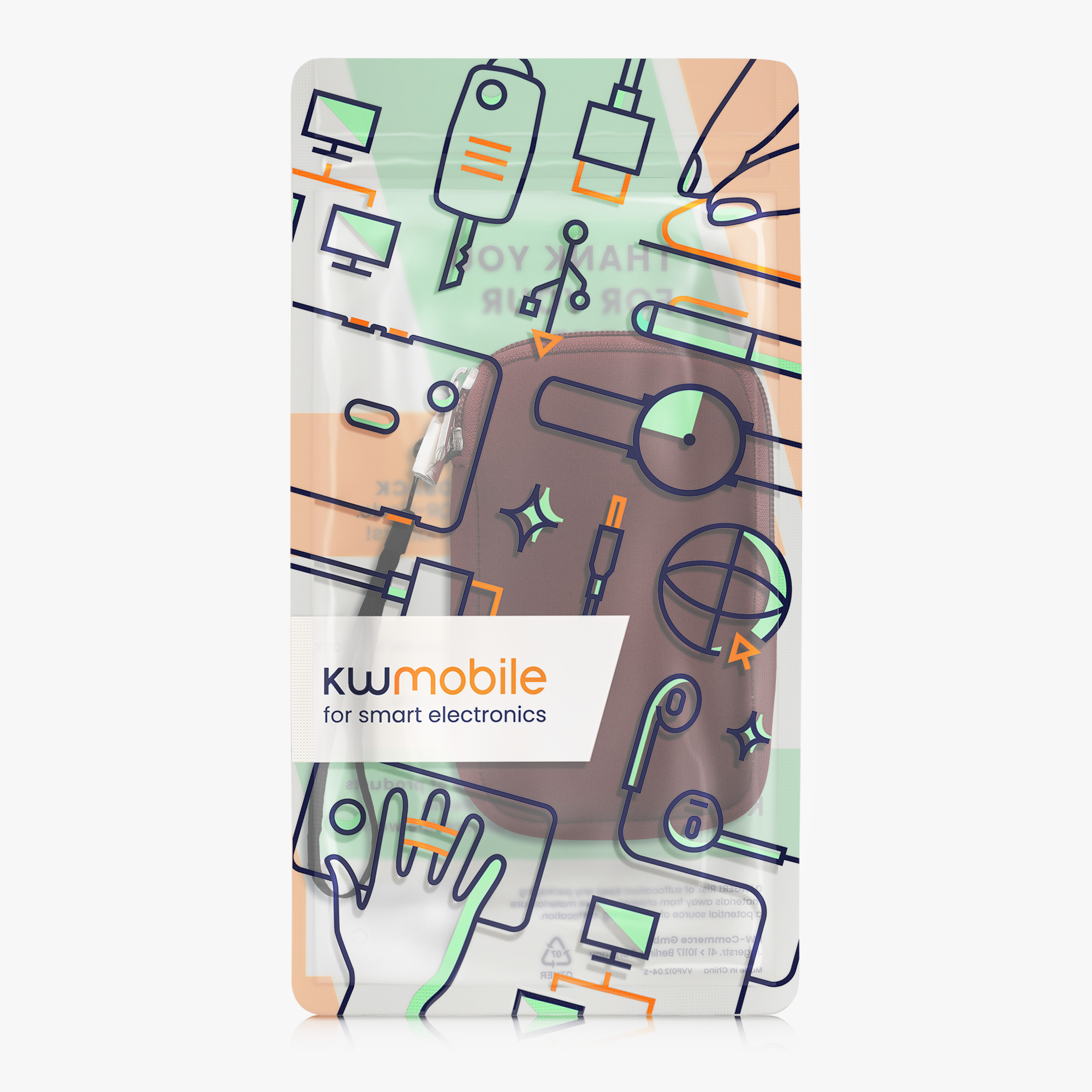 Univerzální pouzdro na mobil kwmobile pro Universal Phone Pouch Size M, sleeve in berry
