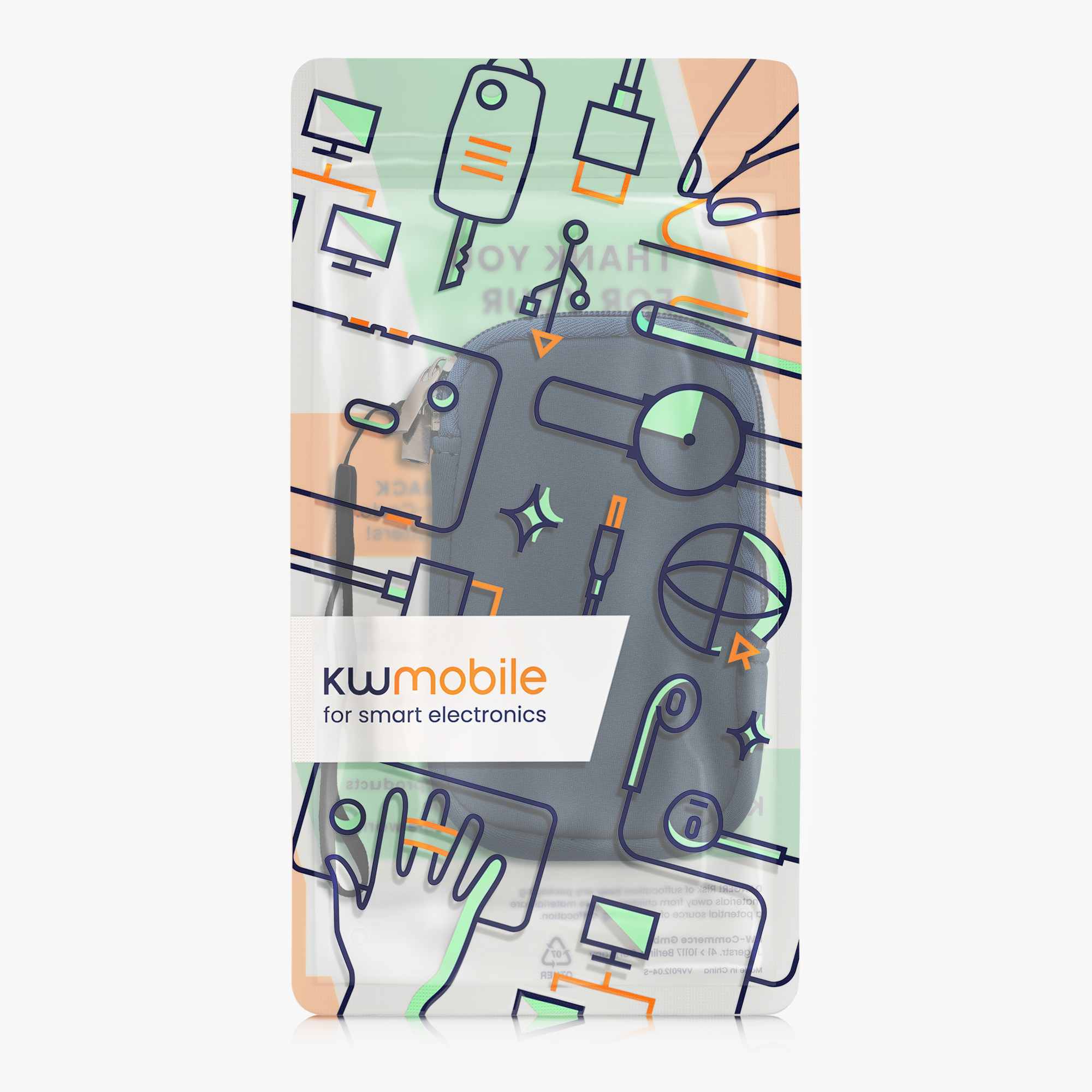 Univerzální pouzdro na mobil kwmobile pro Universal Phone Pouch Size M, sleeve in navy blue