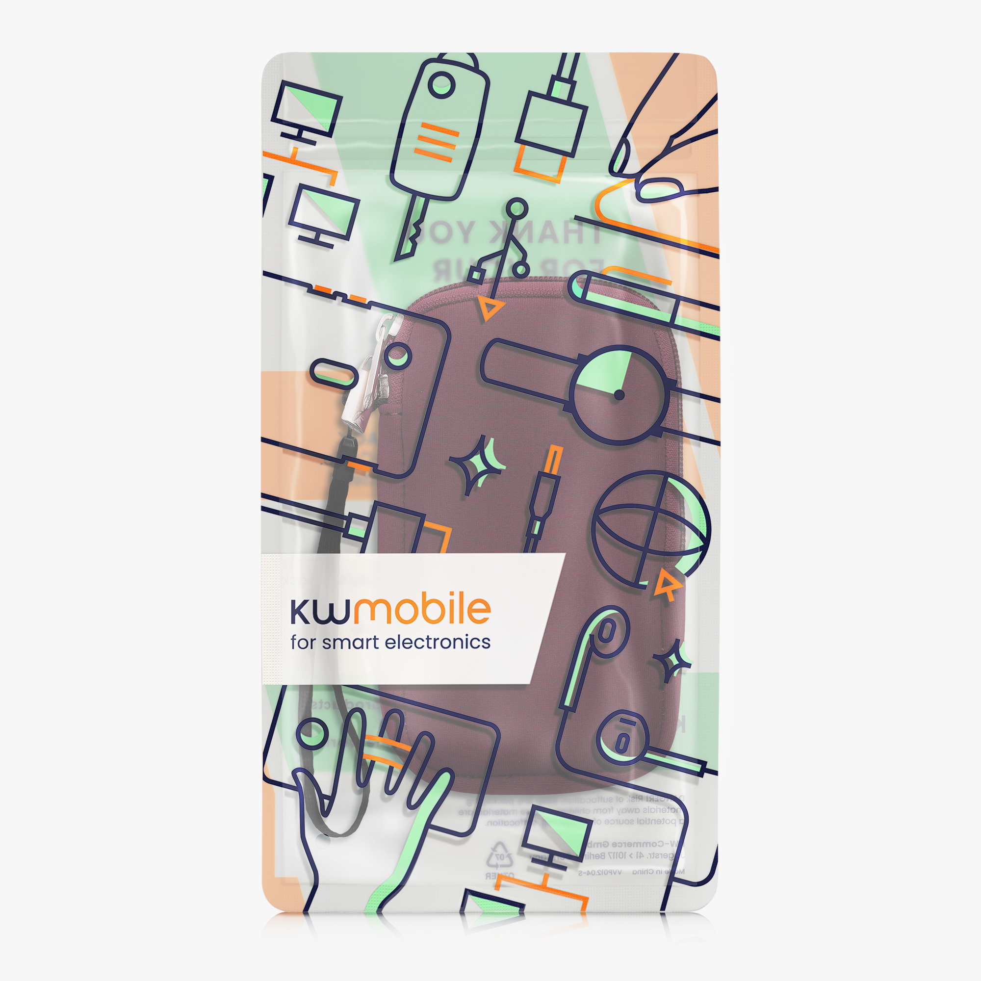 kwmobile univerzální pouzdro na mobil L 6.5", neopren, Bordeaux