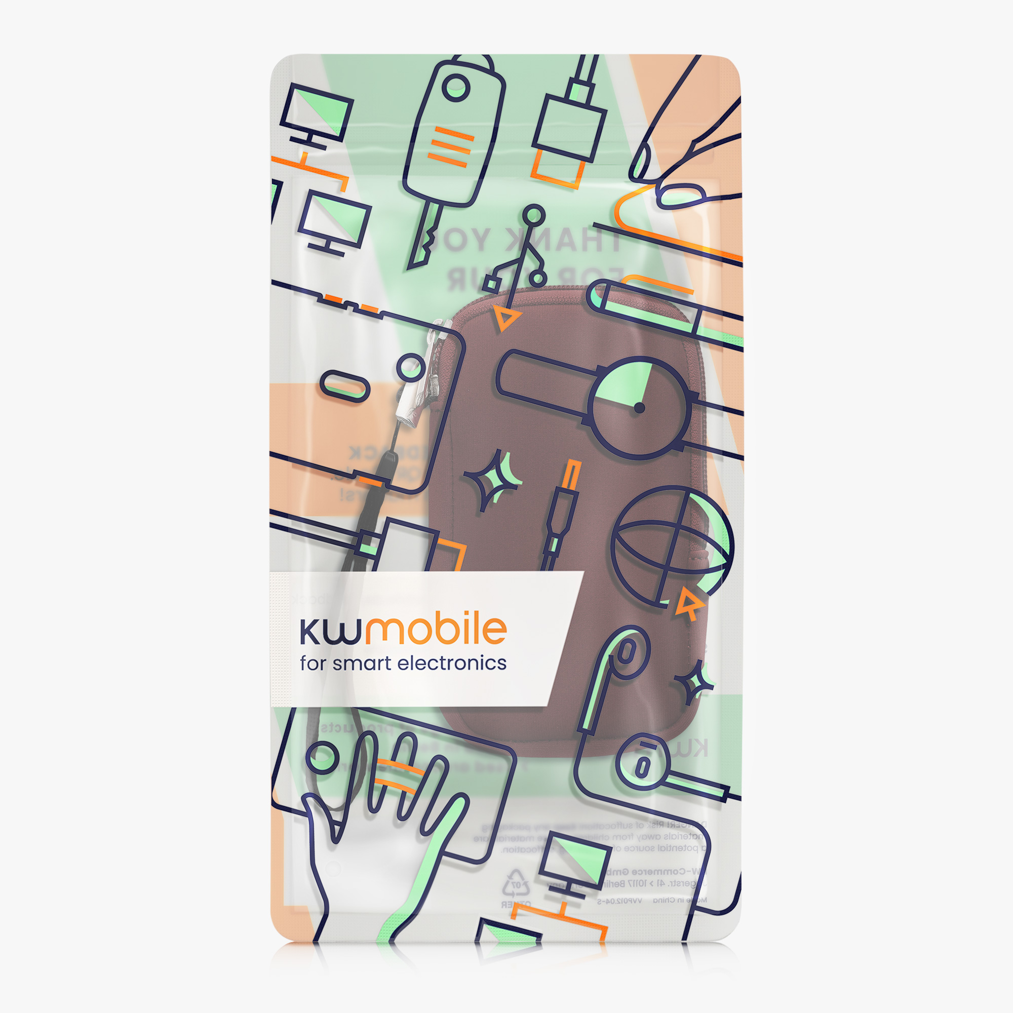 Univerzální pouzdro na mobil kwmobile - XS - 3,5/4" - vínově fialová