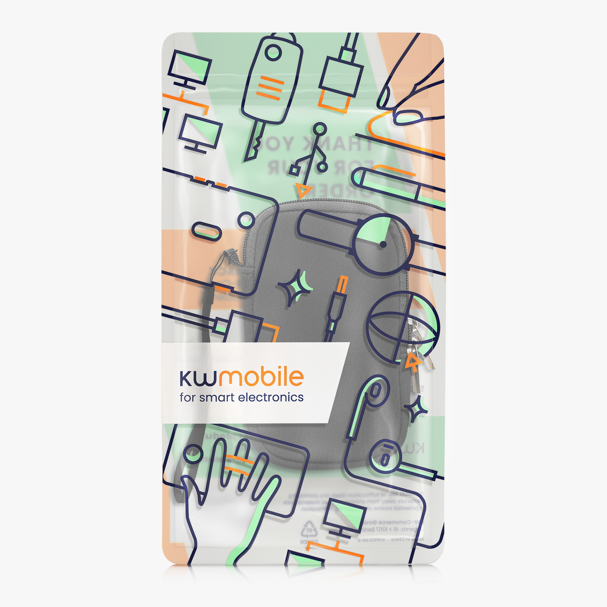 Univerzální pouzdro na mobil kwmobile - XS - 3,5/4" - šedá