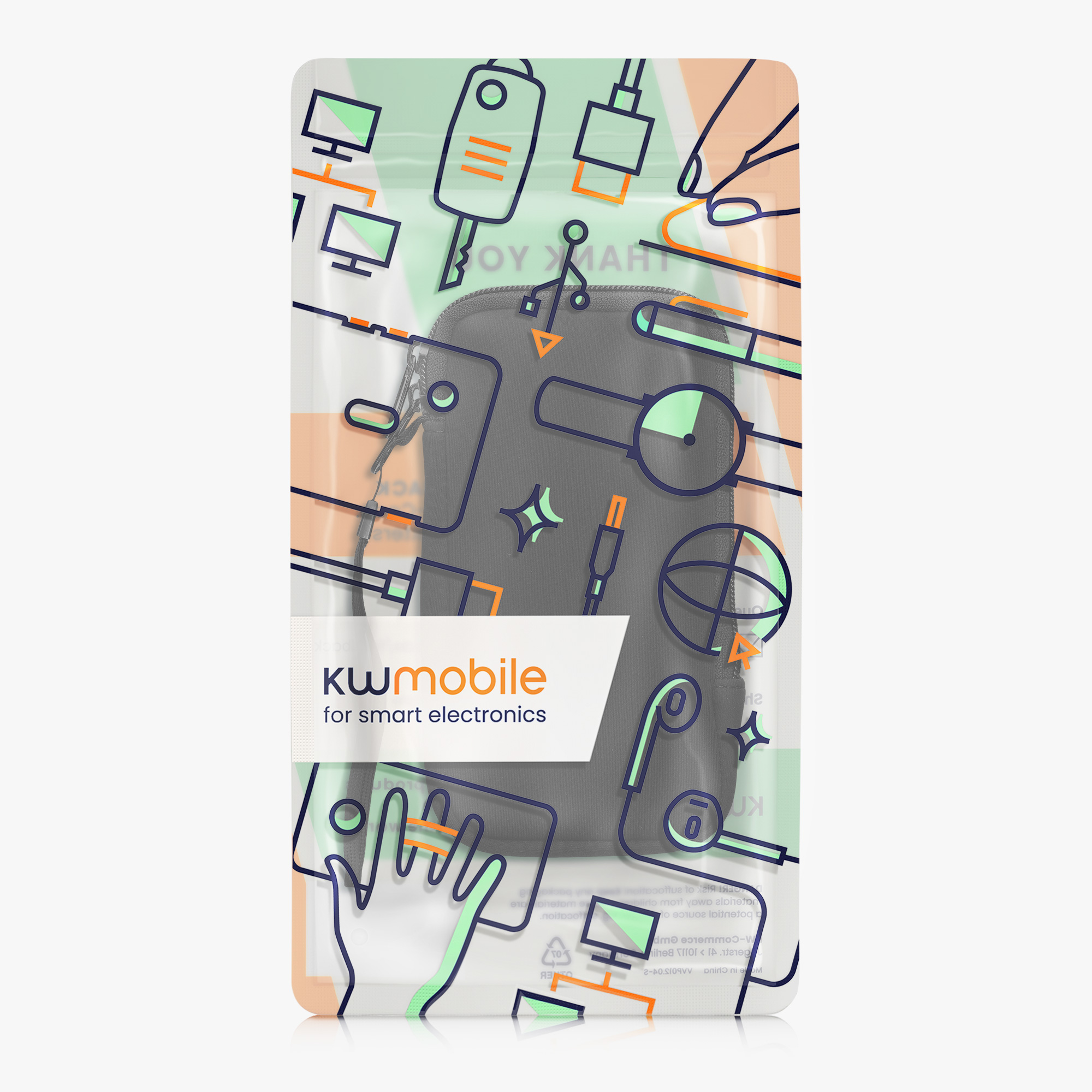 Univerzální pouzdro kwmobile na mobil XL 6,7/6,8" (17,7 x 8,5 cm) - černá