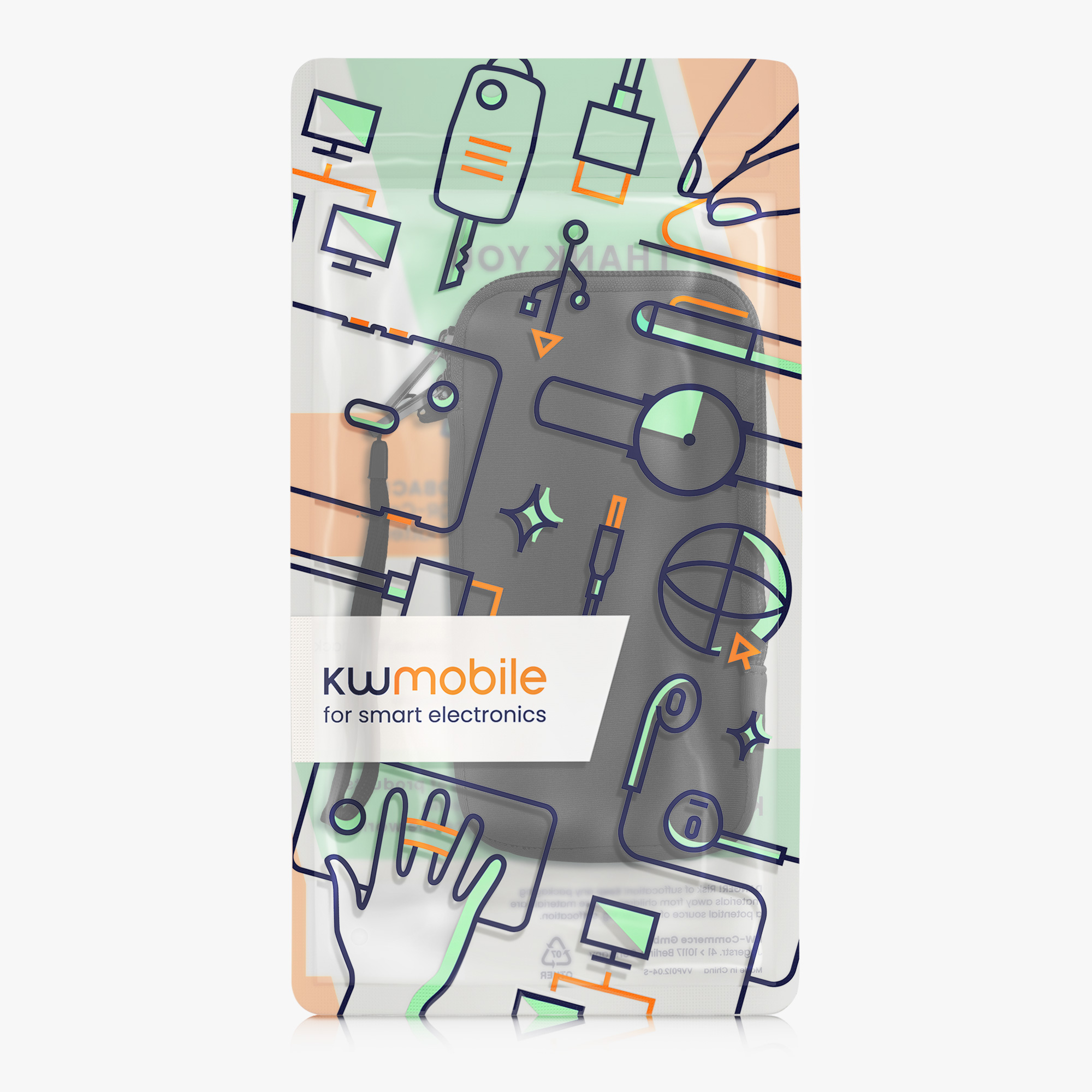 Univerzální pouzdro kwmobile na mobil XXL - 7" - černá