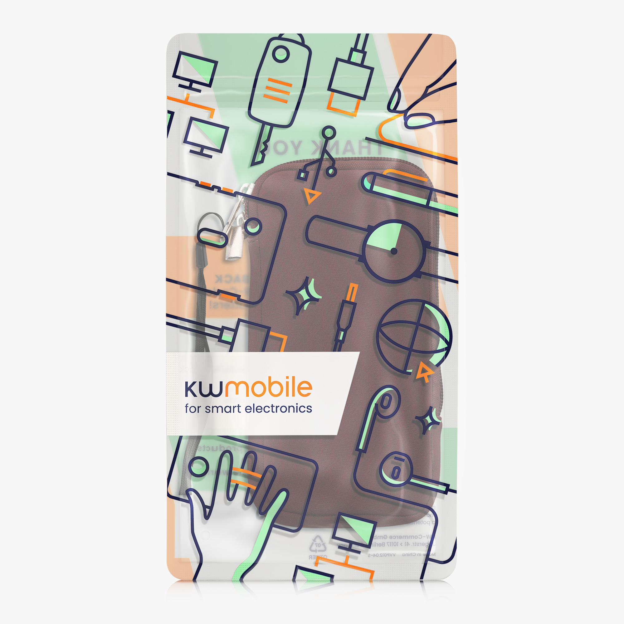 Univerzální pouzdro kwmobile na mobil XXL - 7" - bordó fialová