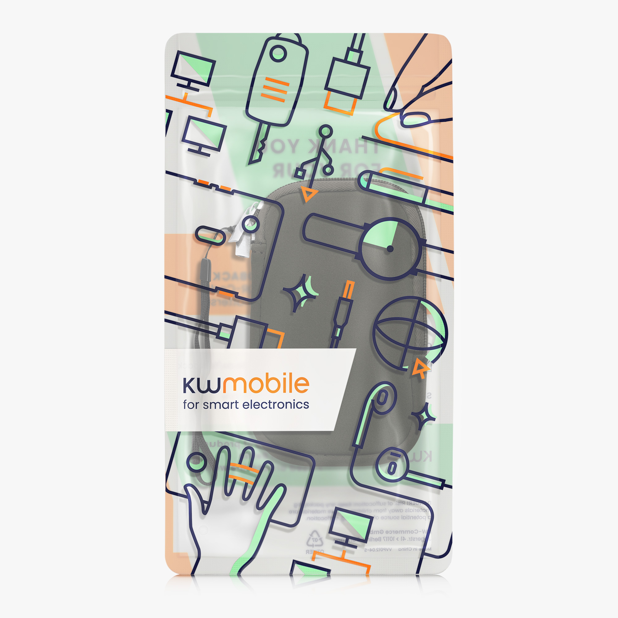 Univerzální pouzdro kwmobile na mobil XXL - 7" - tmavě zelená