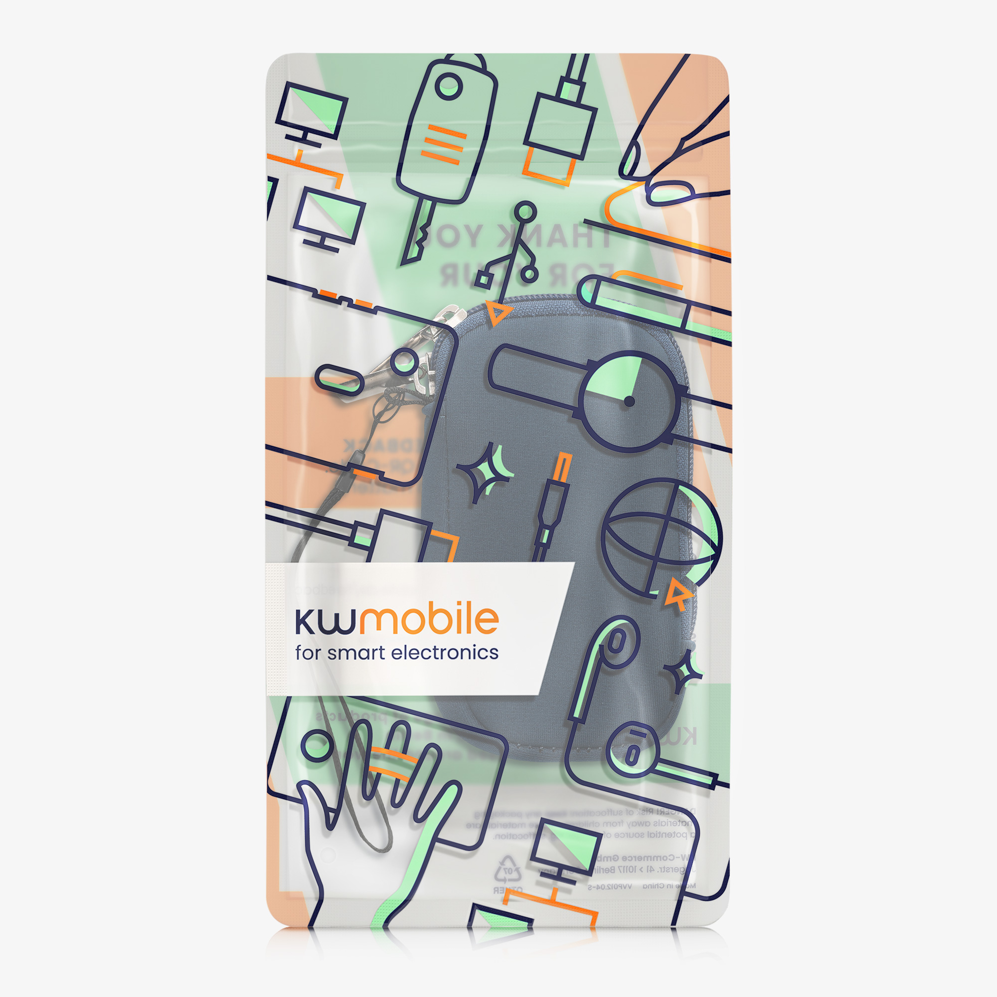 Univerzální pouzdro kwmobile na mobil XS - 3,5/4" - tmavě modrá